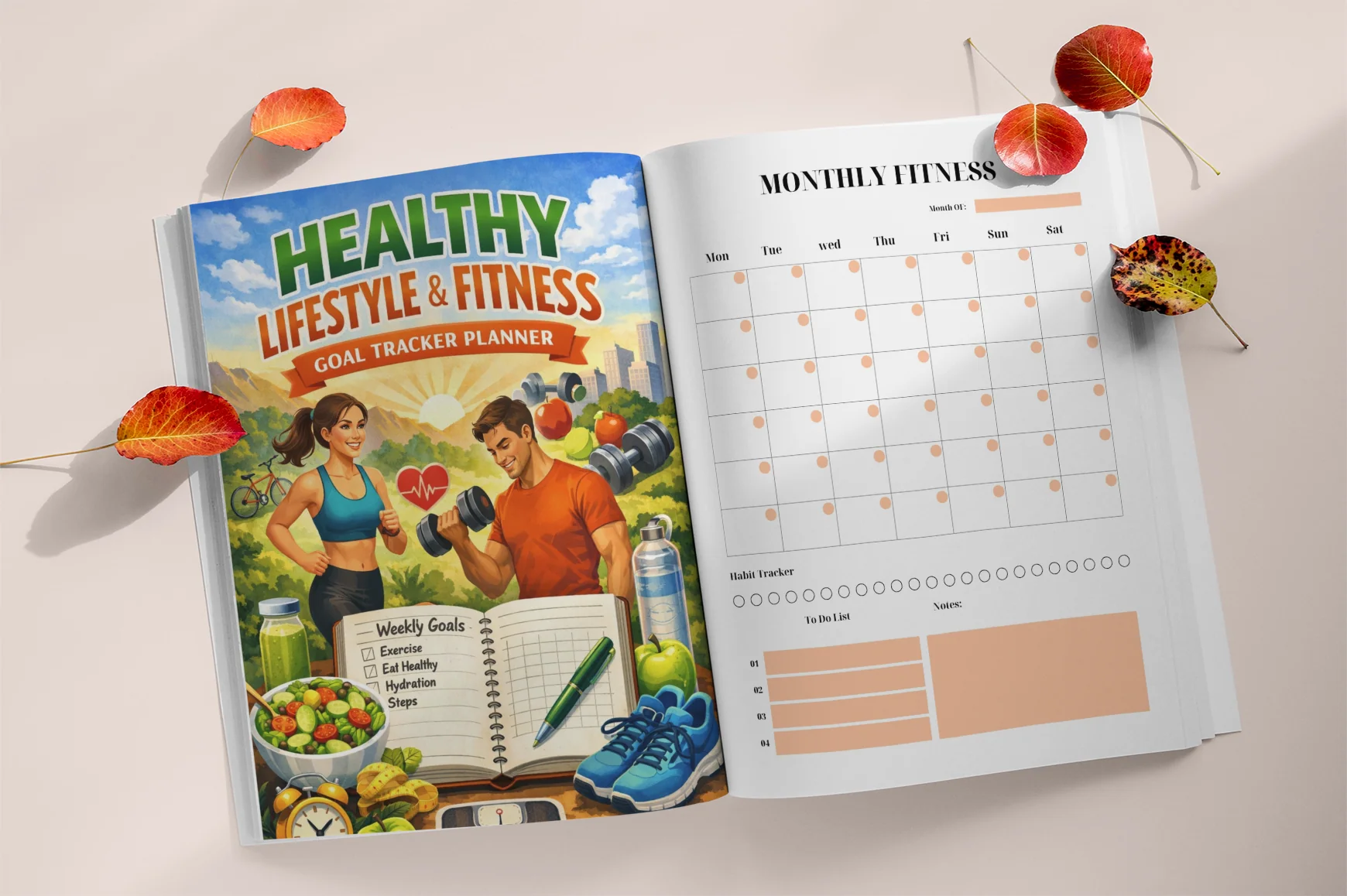 Healthy Lifestyle Fitness Goal Planner - Image 2