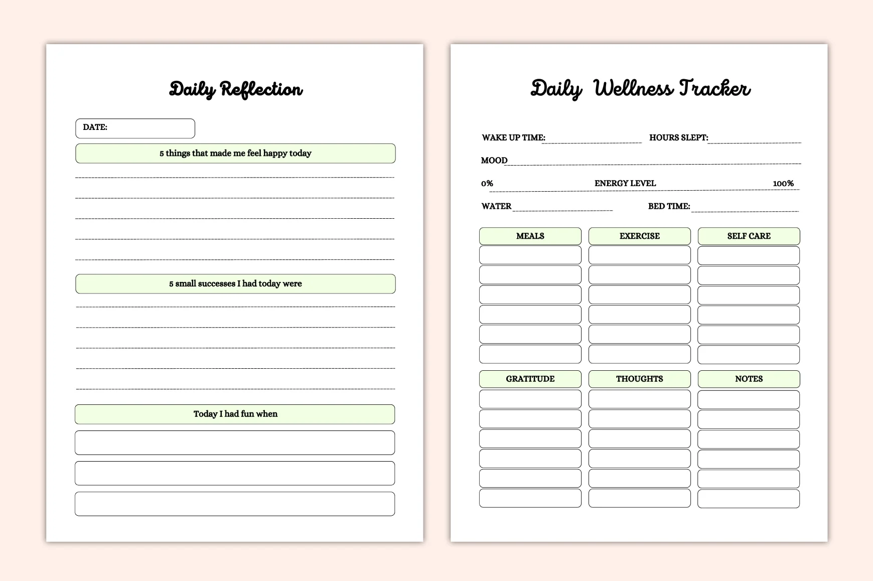 Healthy Lifestyle Fitness Plan Planner - Image 3