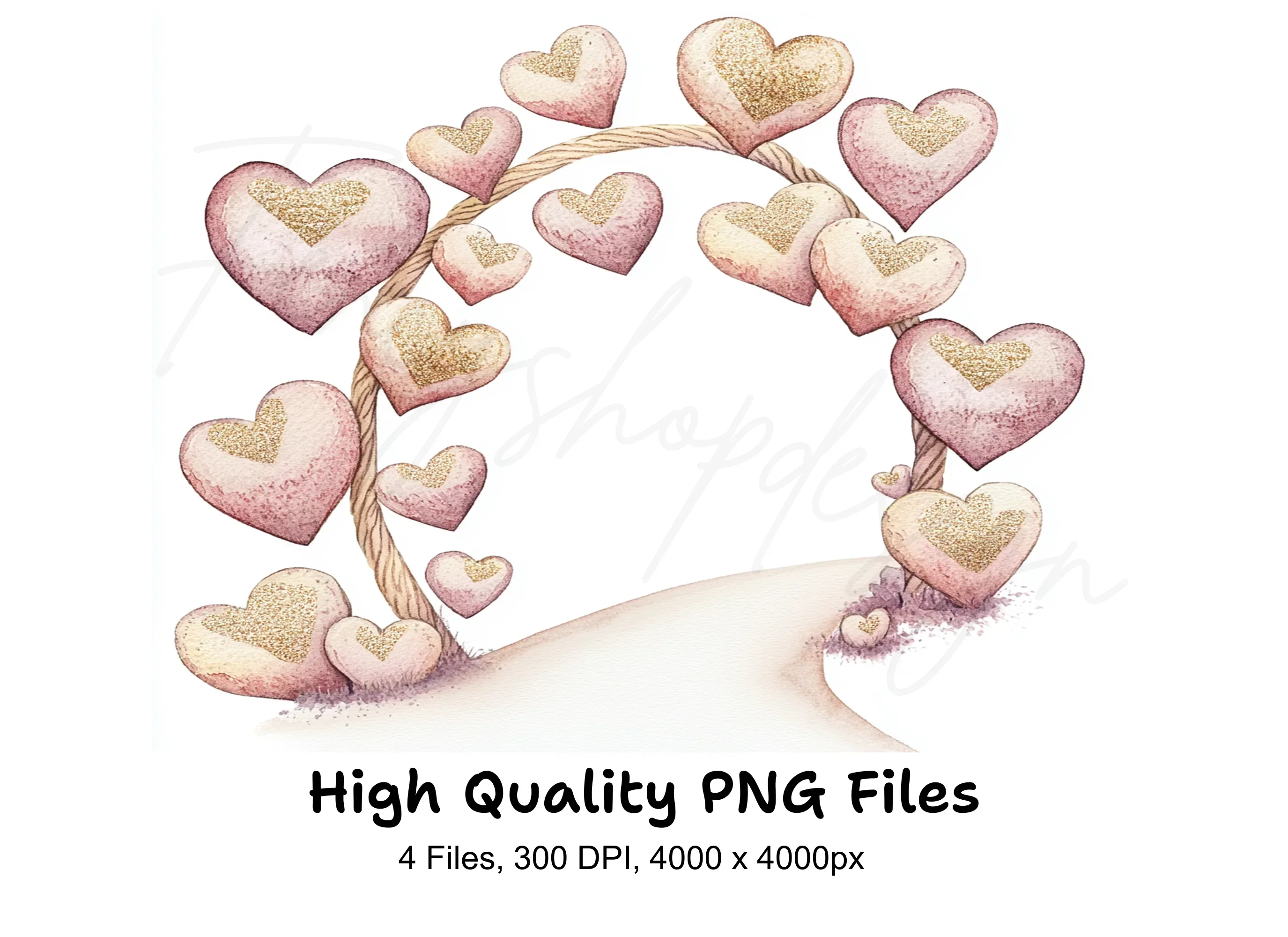 Heart Archway Clipart Bundle