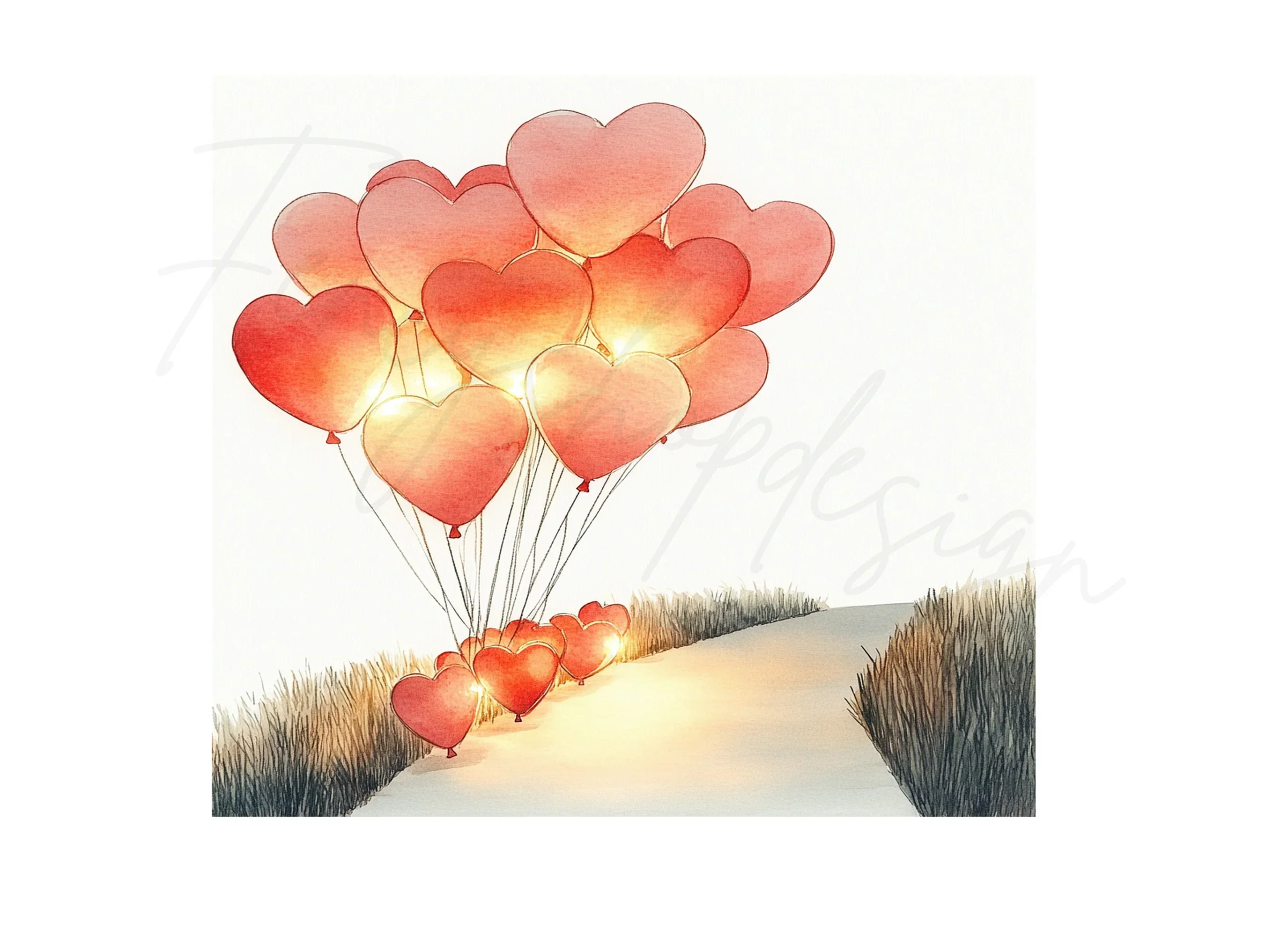 Heart Balloons Clipart Bundle - Image 2