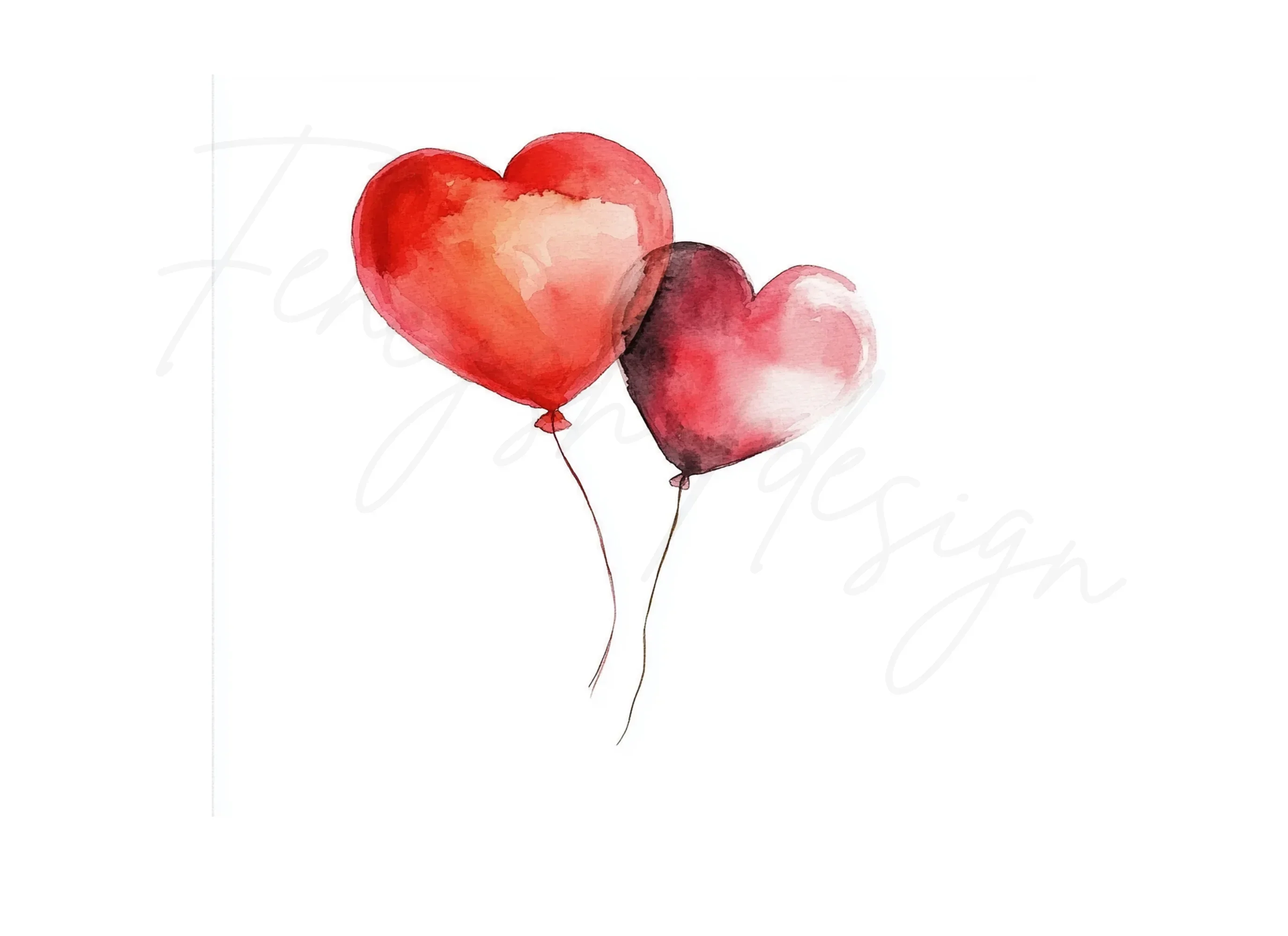 Heart Balloons Clipart Bundle - Image 3