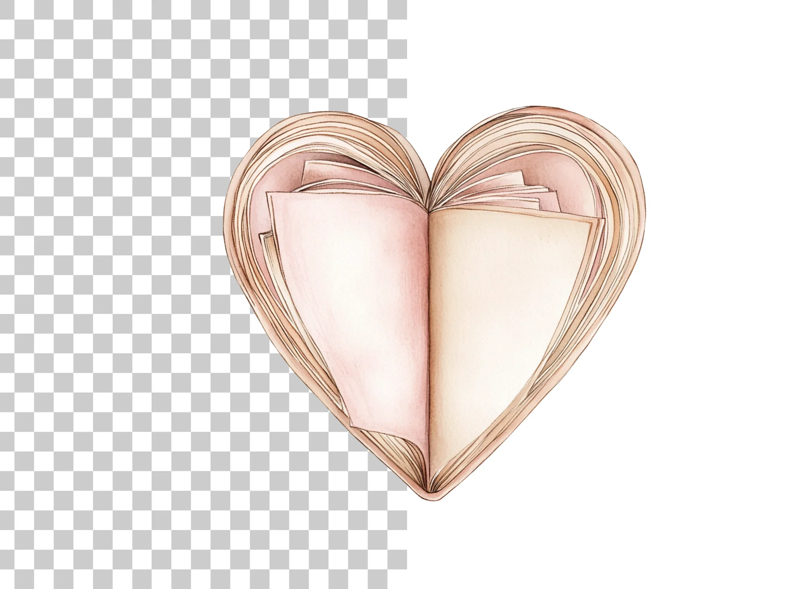 Heart Book Clipart Bundle - Image 2