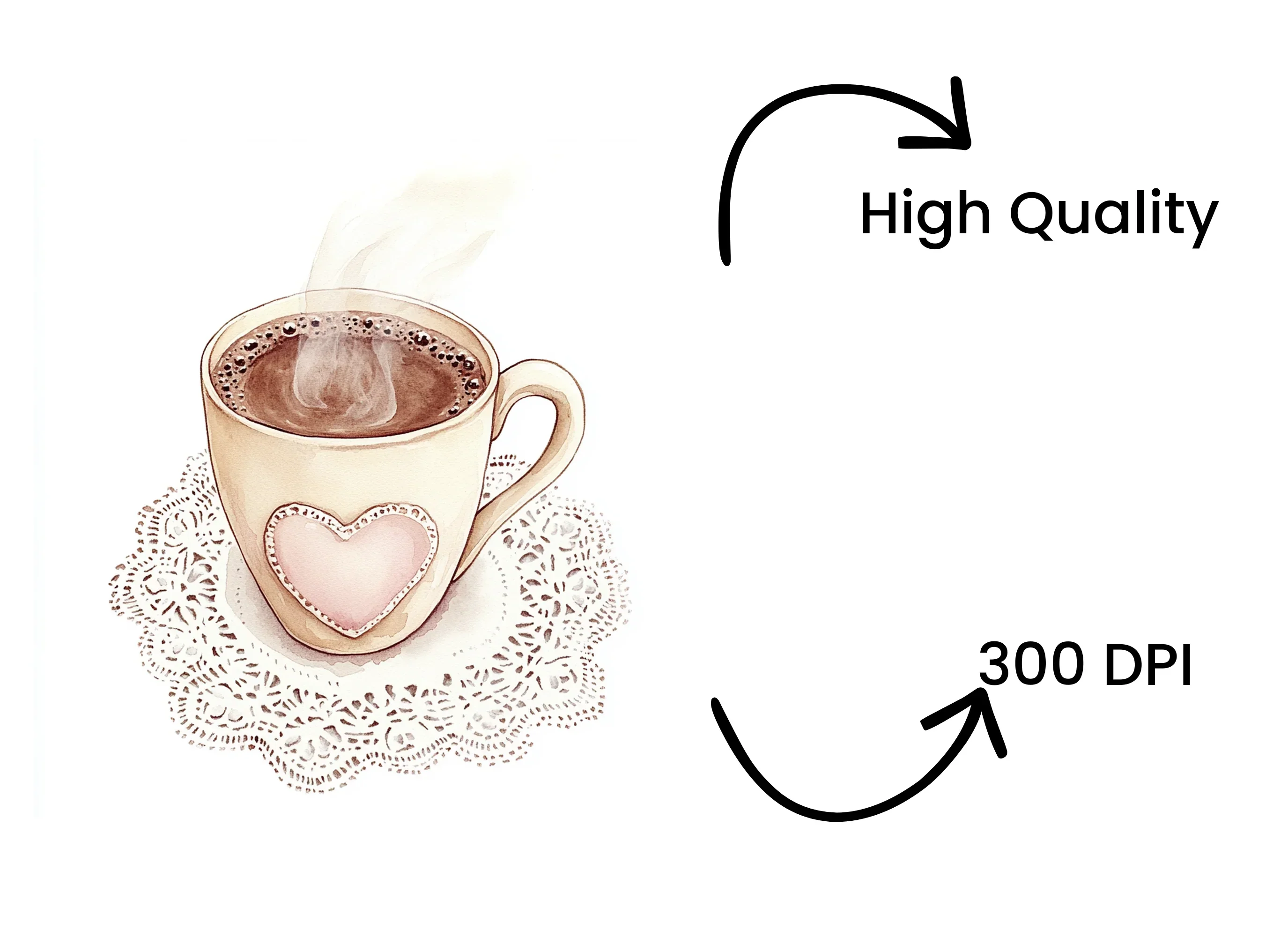 Heart Coffee Cups Clipart Bundle - Image 4