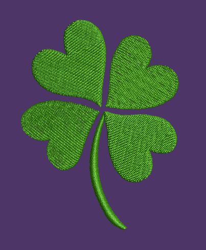 Heart Leaf Embroidery Design