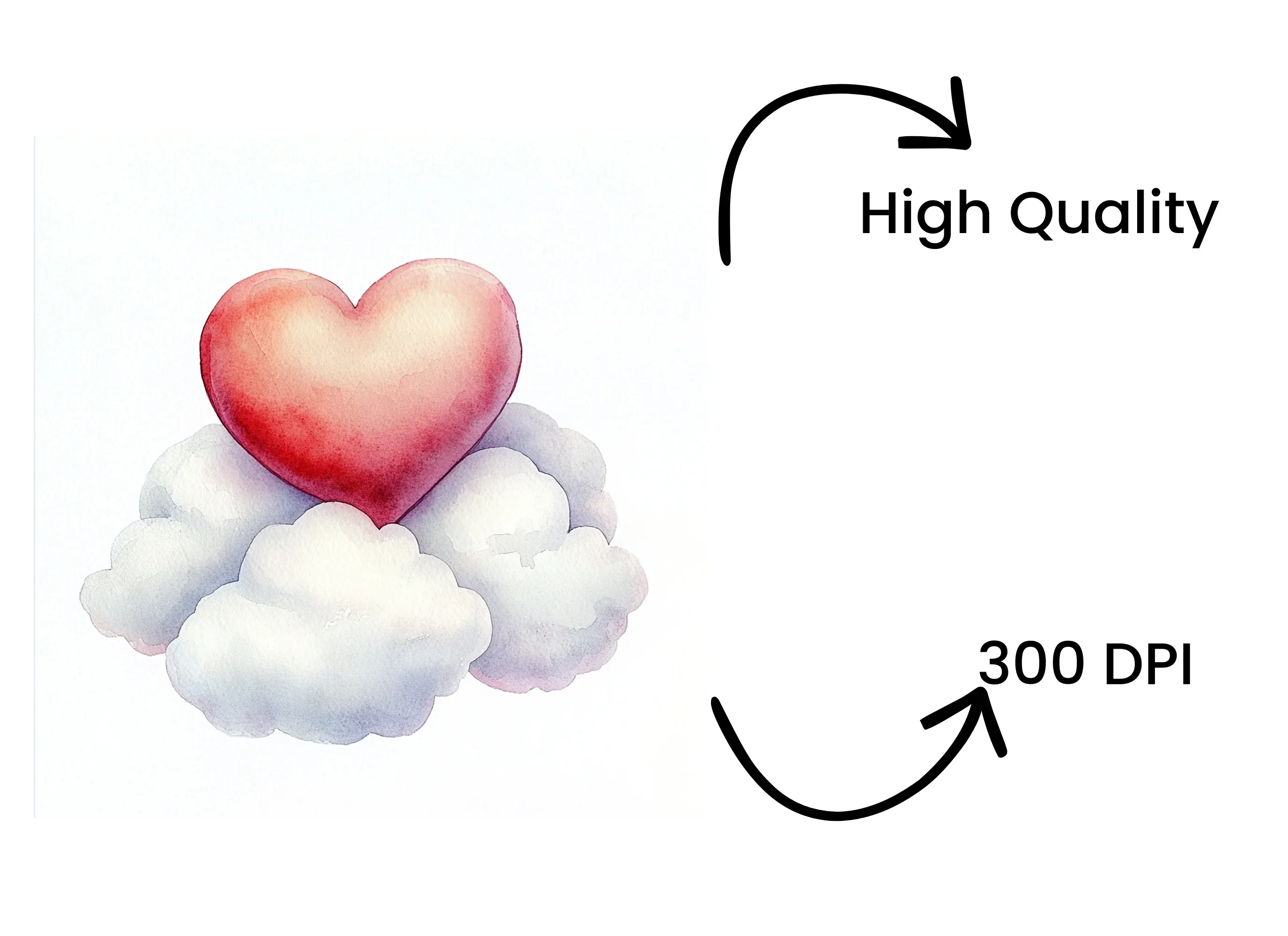 Heart on Cloud Clipart Bundle - Image 4