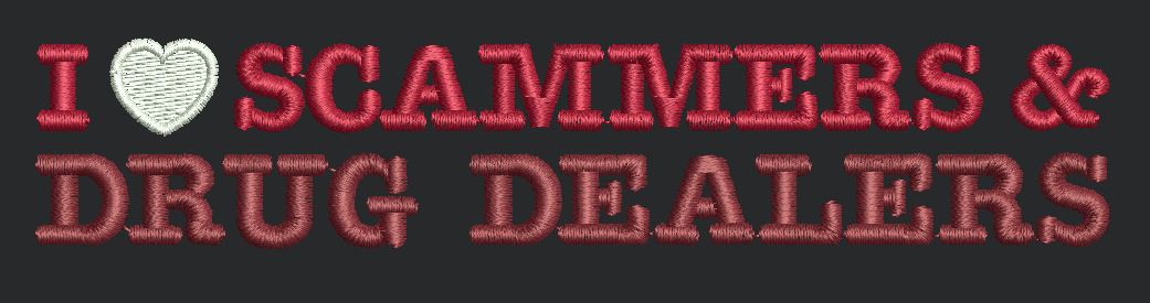 Heart Text Motif Embroidery Design