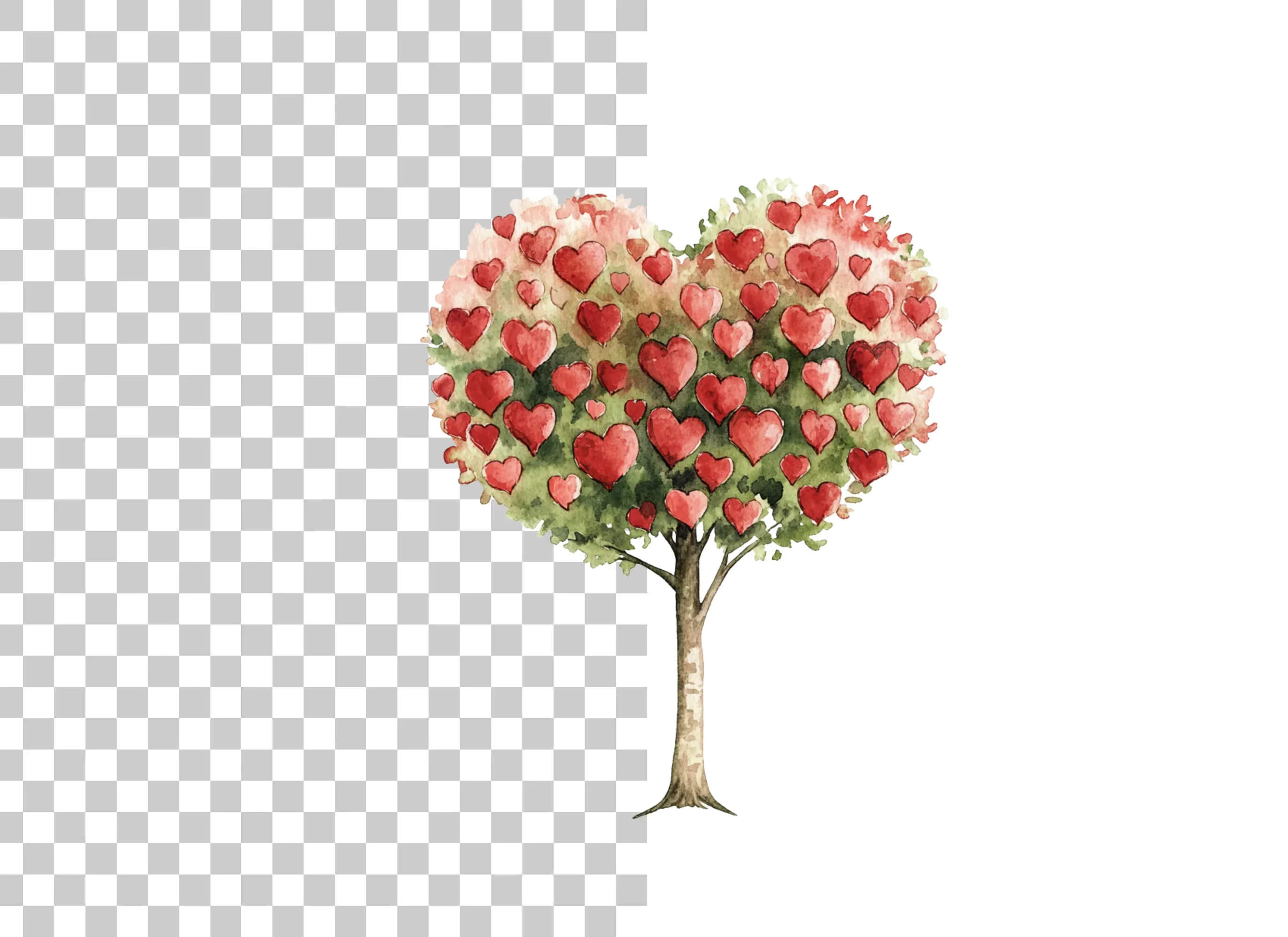 Heart Tree Clipart Bundle - Image 2