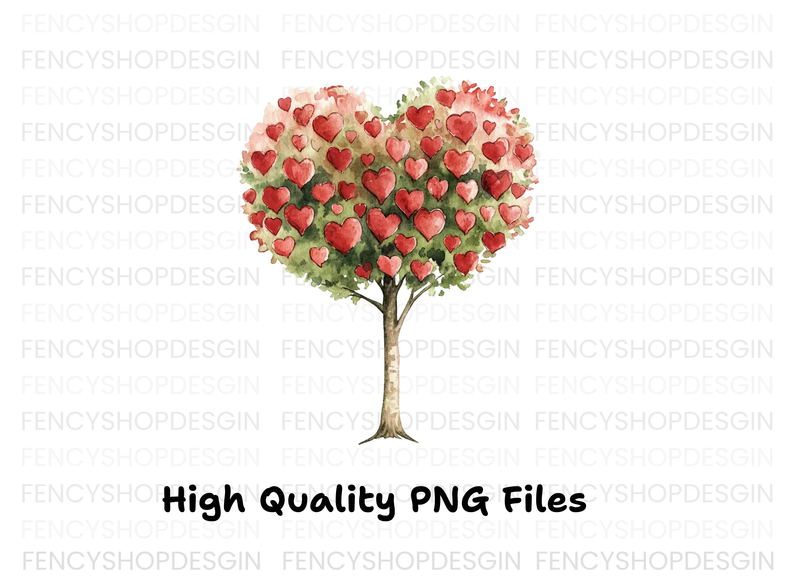 Heart Tree Clipart Bundle - Image 3