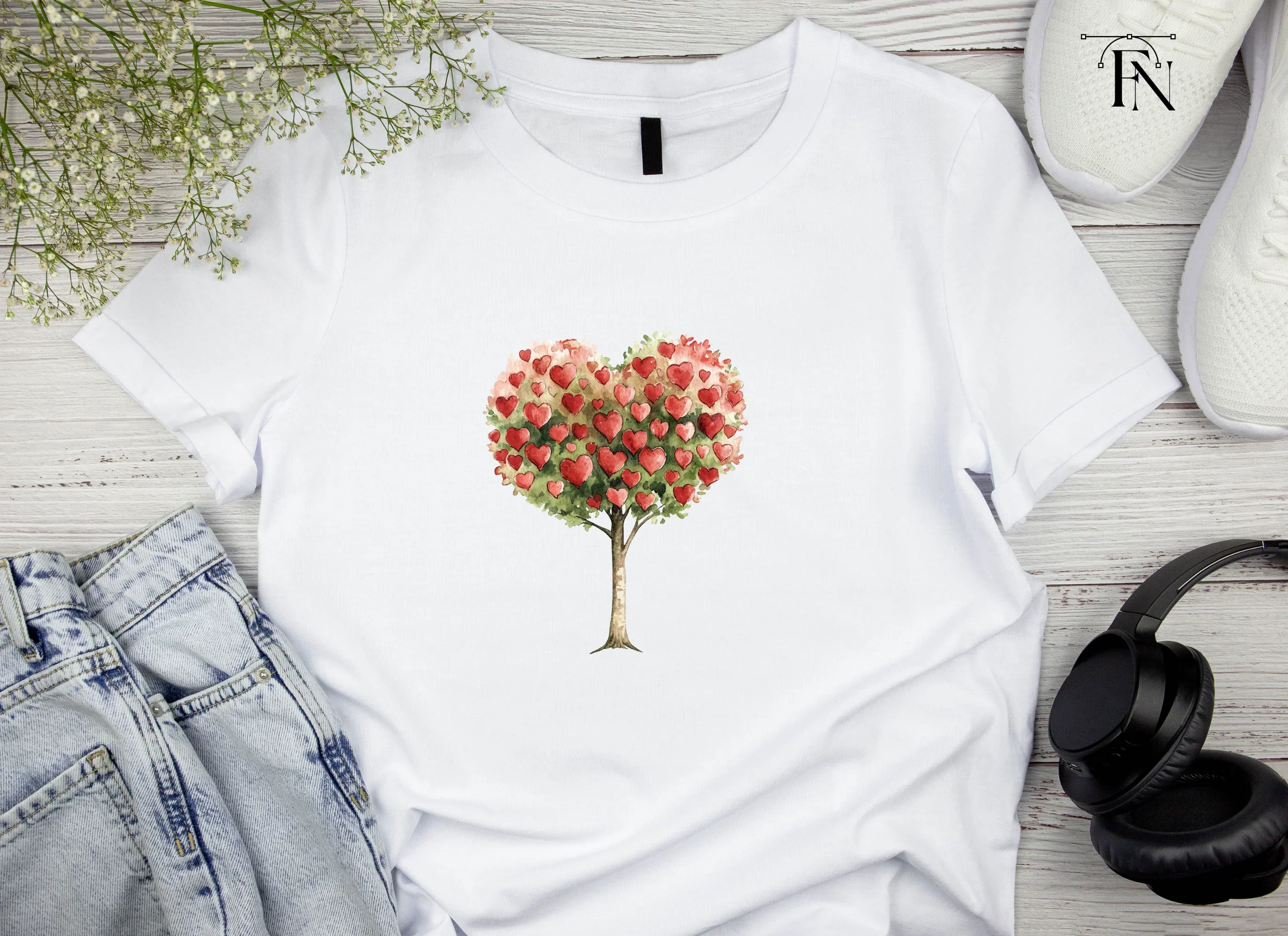 Heart Tree Clipart Bundle - Image 4