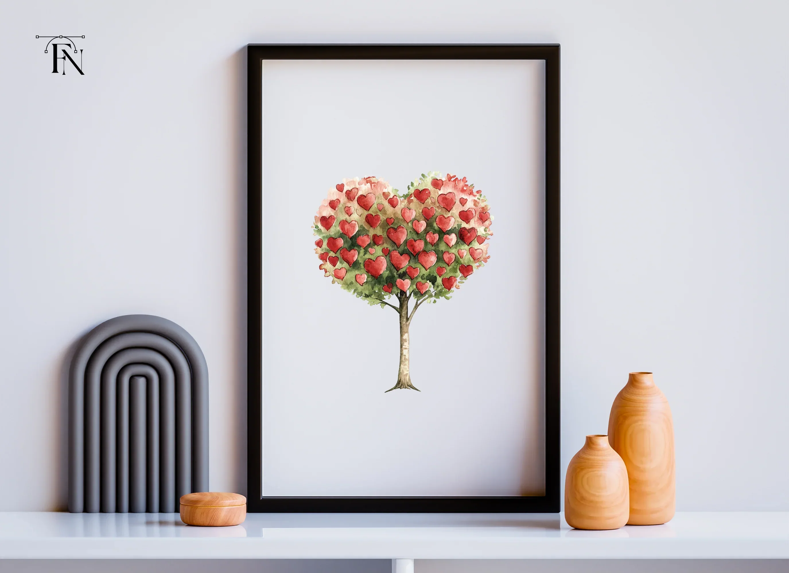 Heart Tree Clipart Bundle - Image 6