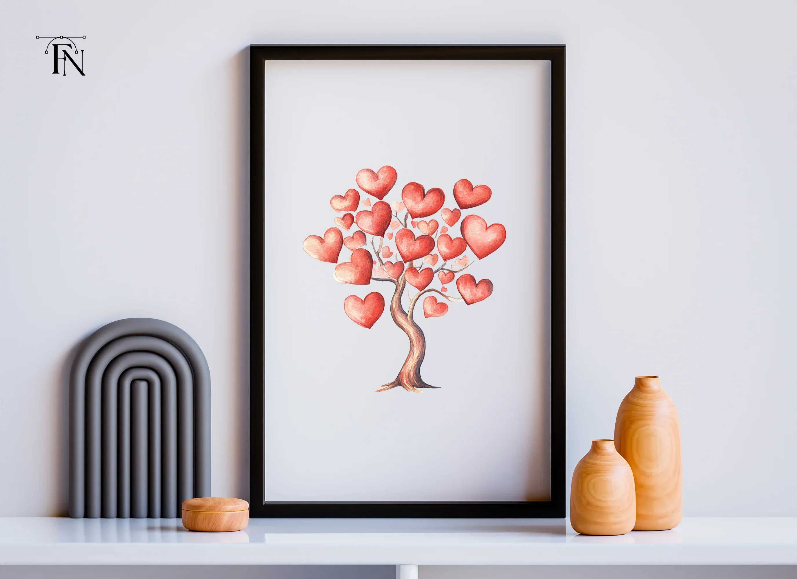 Heart Tree Clipart Bundle - Image 5