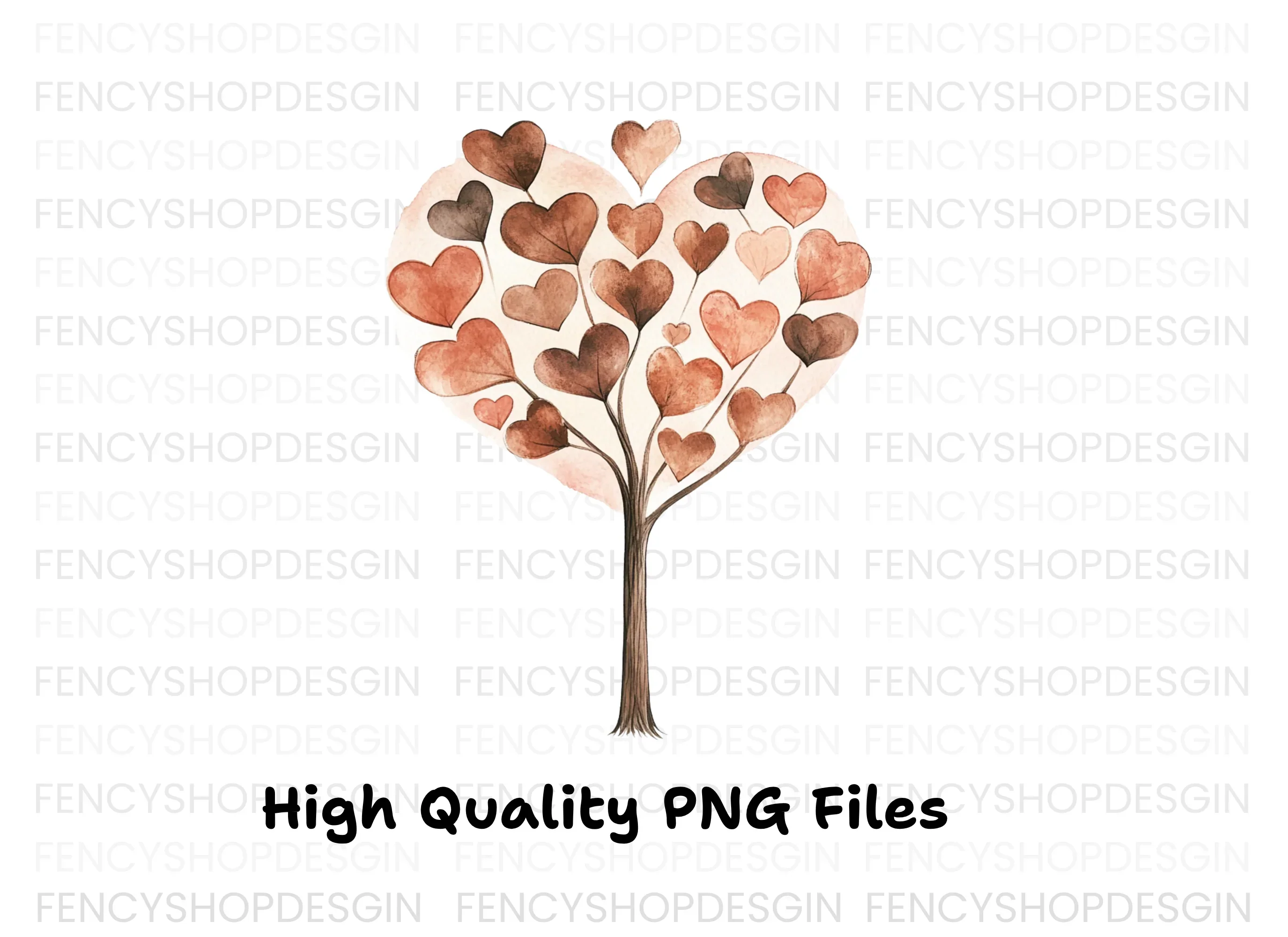 Heart Tree Clipart Bundle - Image 2