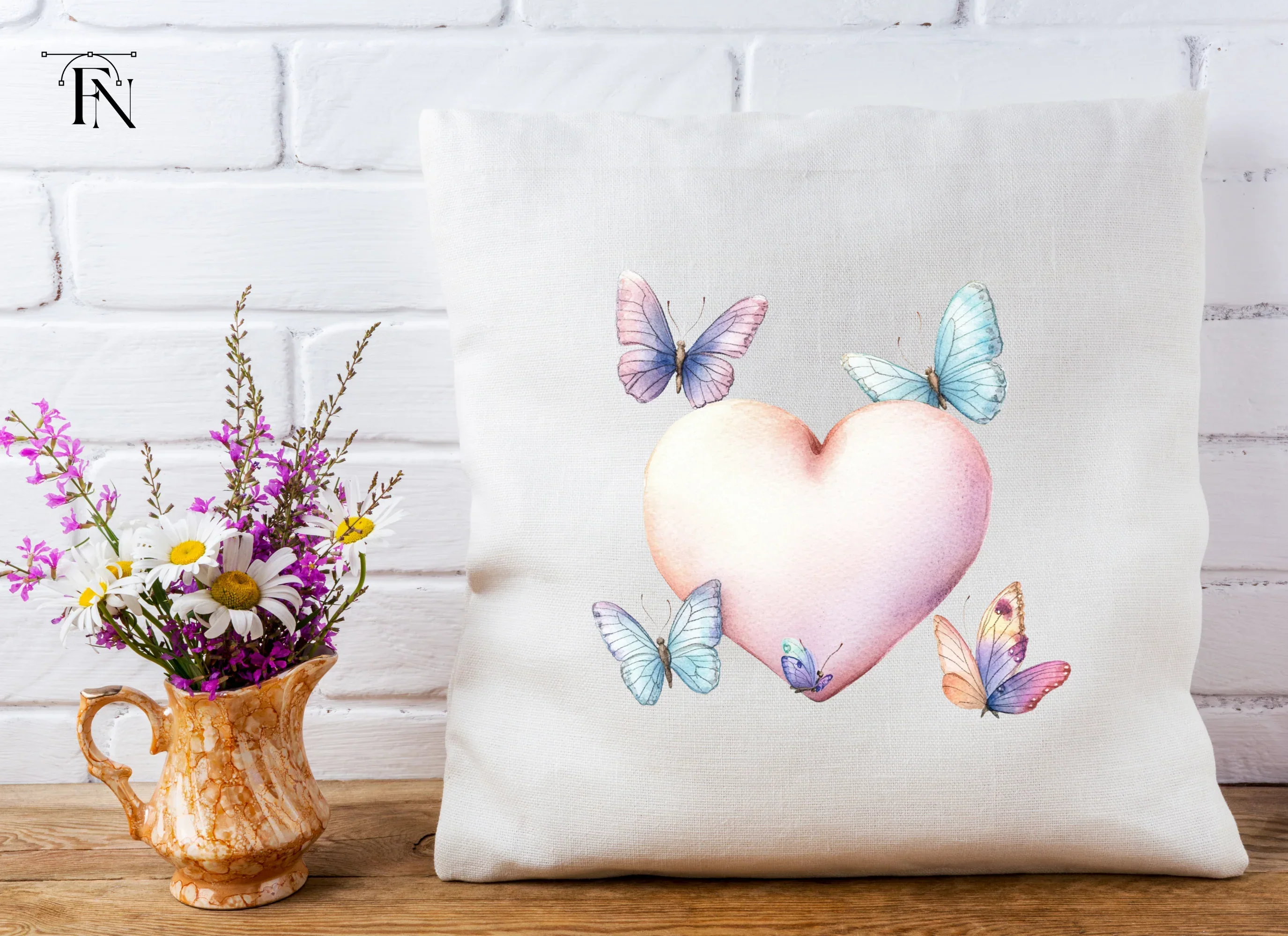 Hearts and Butterflies Clipart Bundle - Image 4