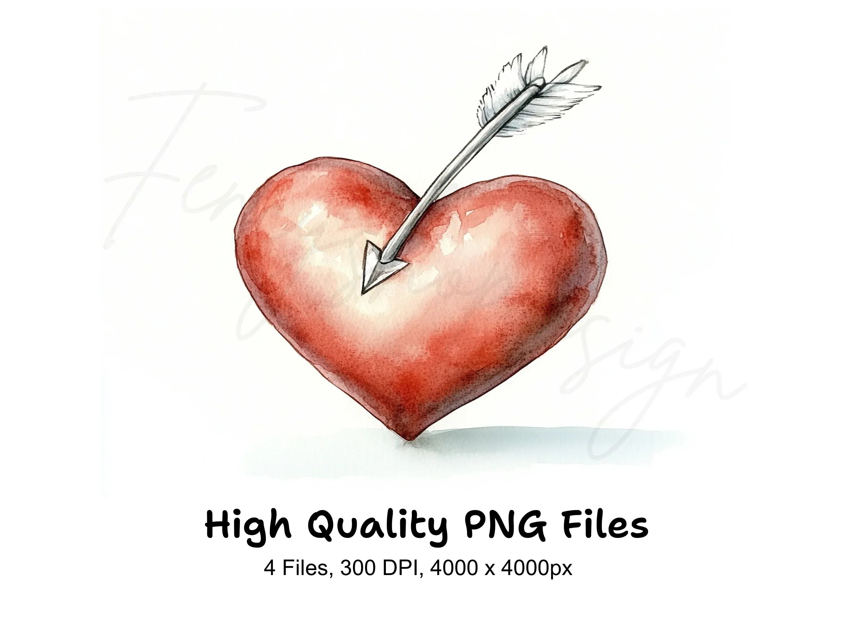 Hearts with Arrows Clipart Bundle