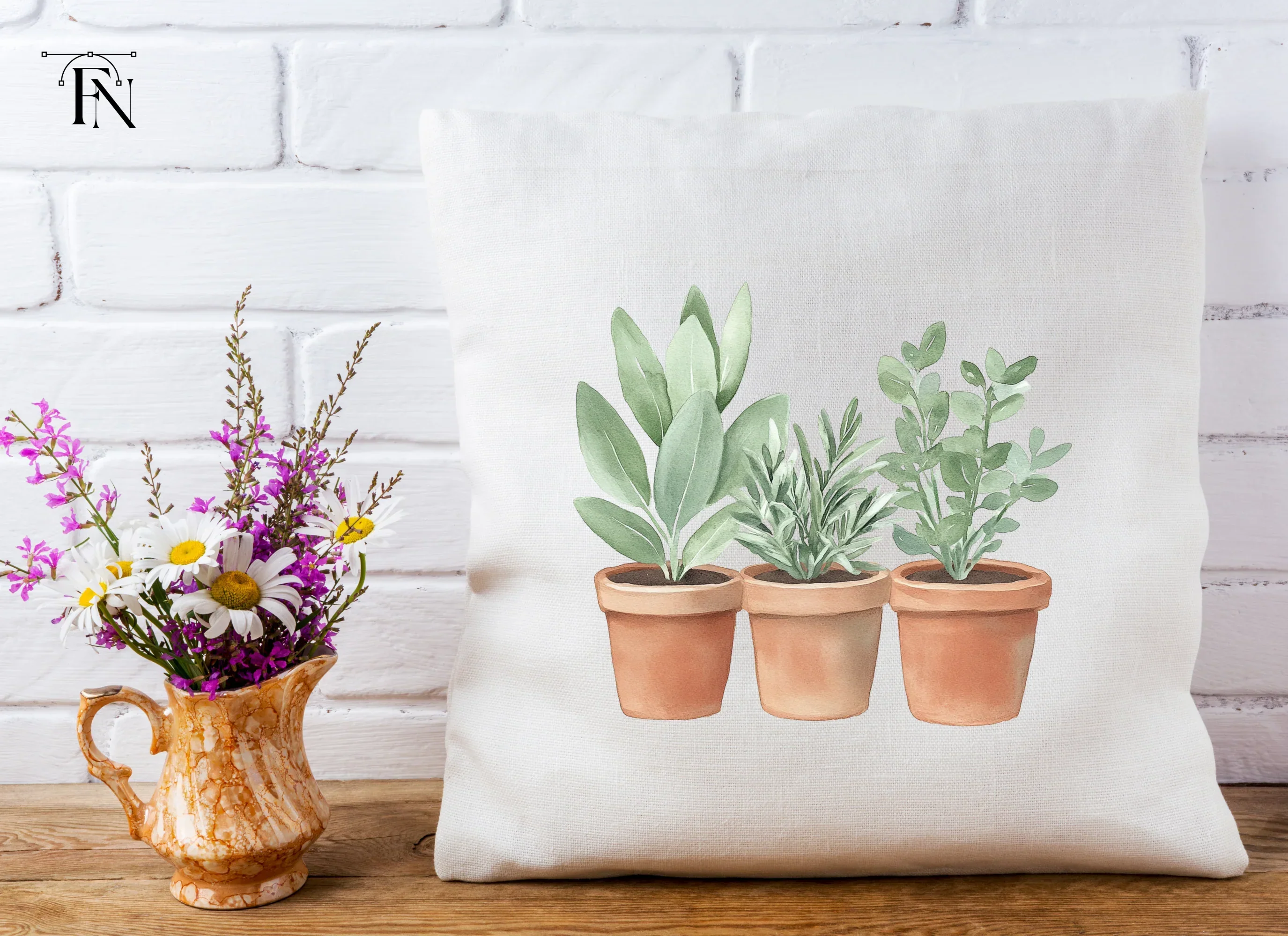 Herb Plants in Terracotta Pots Clipart Bundle - Image 4