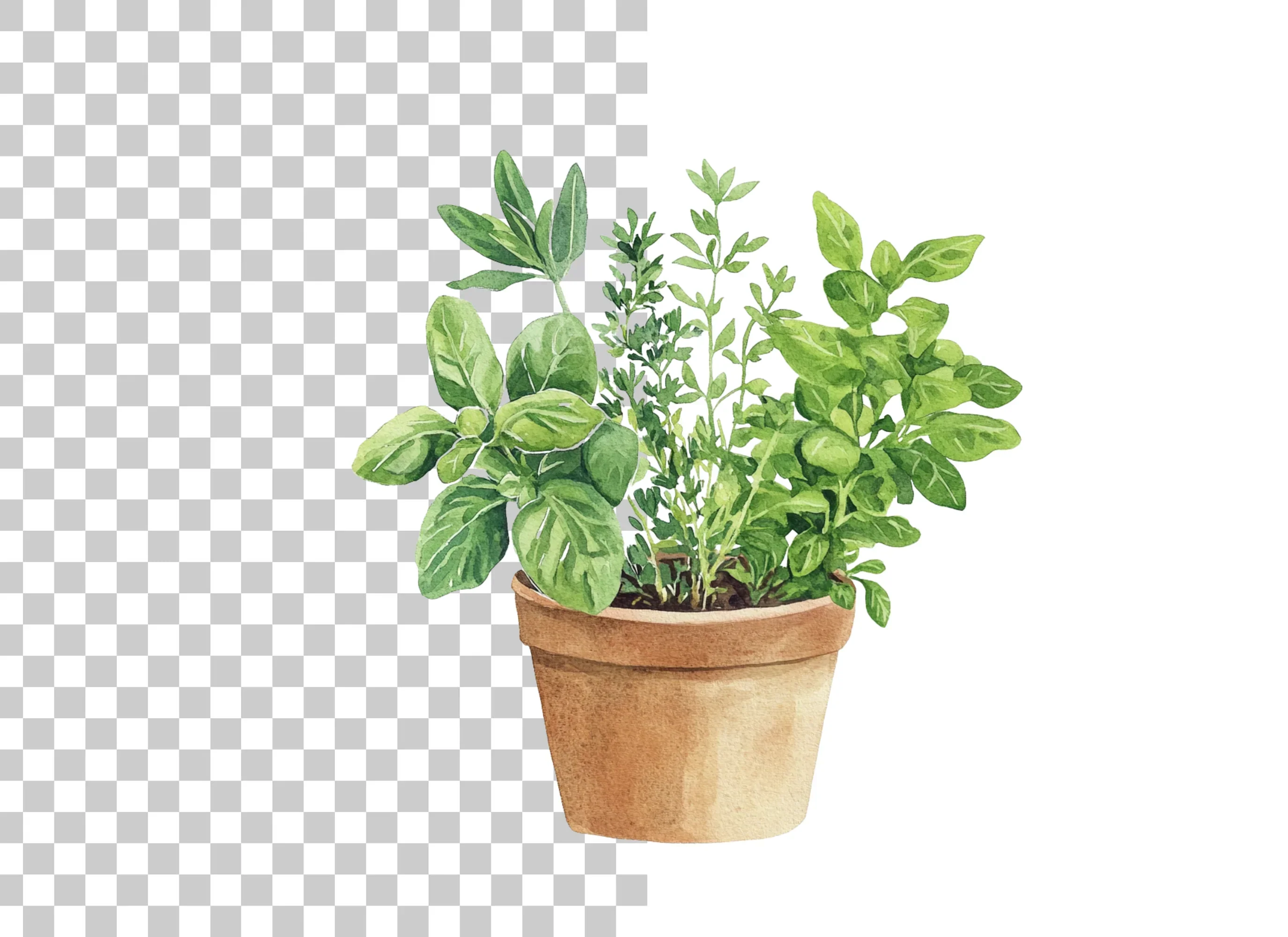 Herb Pots Clipart Bundle - Image 2