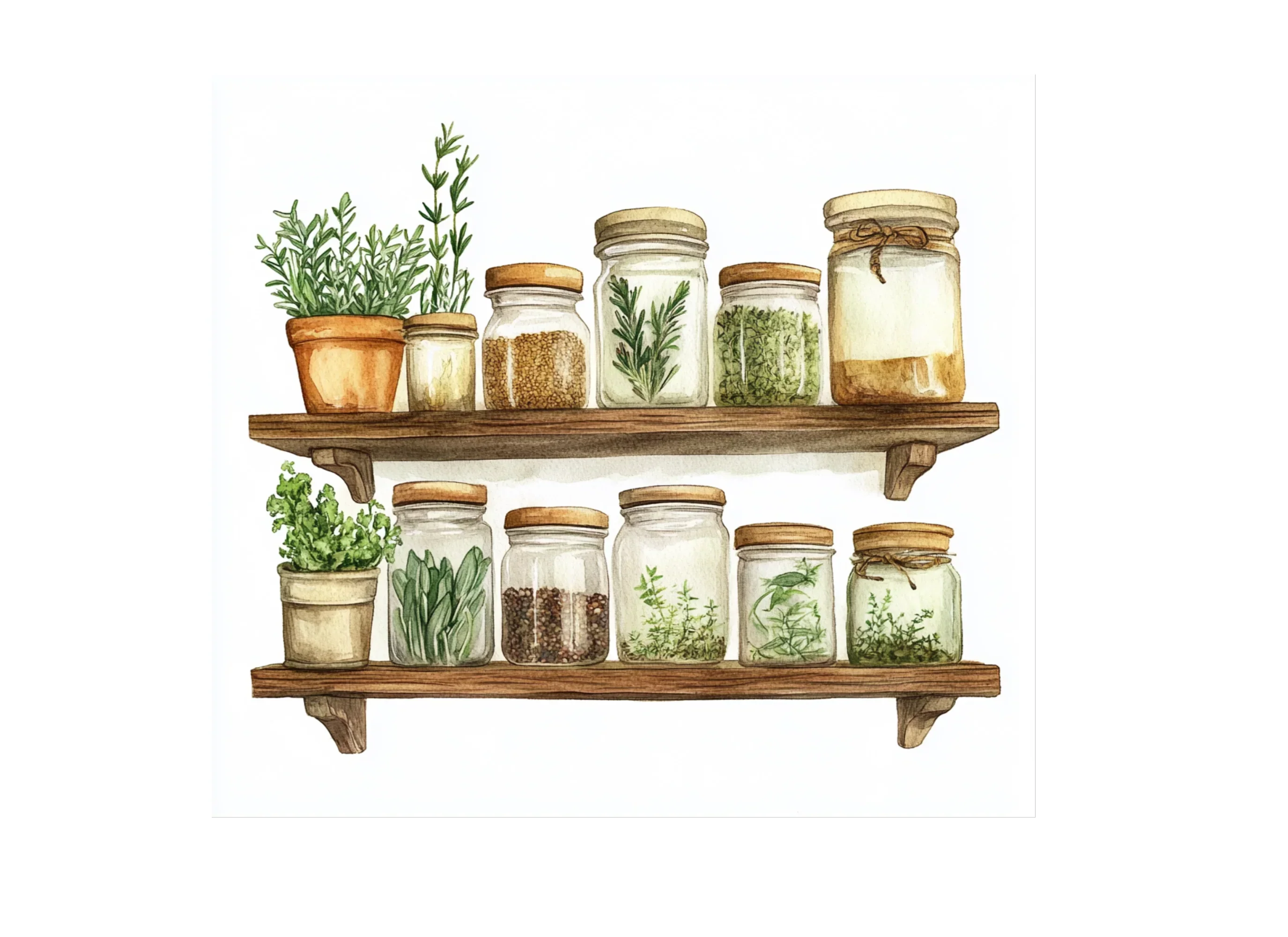 Herbal Pantry Illustrations Clipart Bundle - Image 2