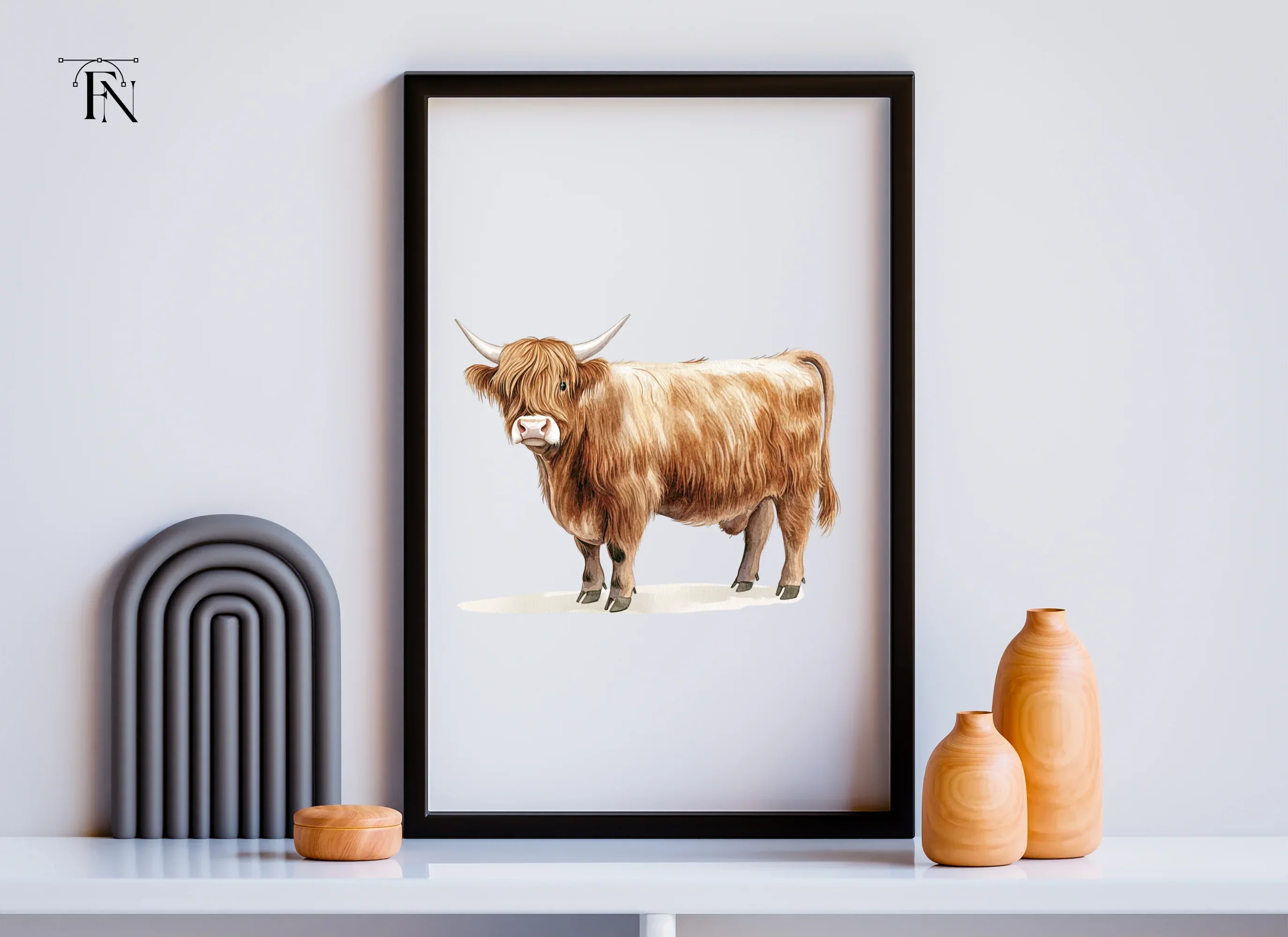 Highland Cow Clipart Bundle - Image 3