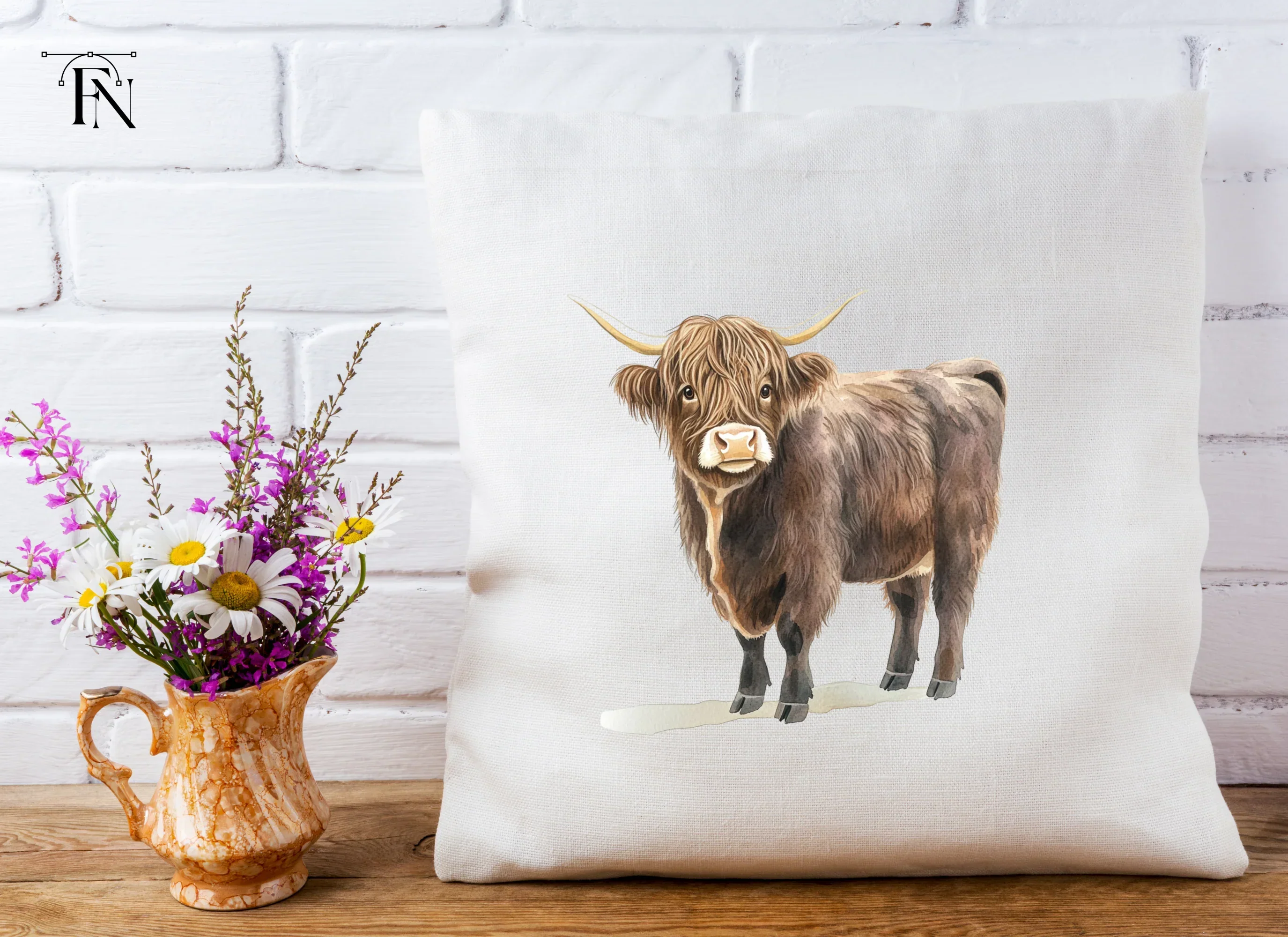 Highland Cow Clipart Bundle - Image 3