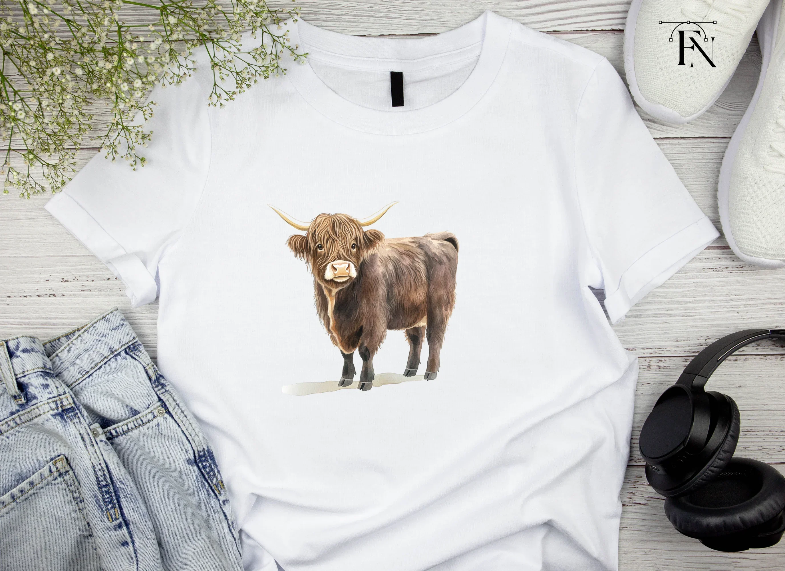 Highland Cow Clipart Bundle - Image 5