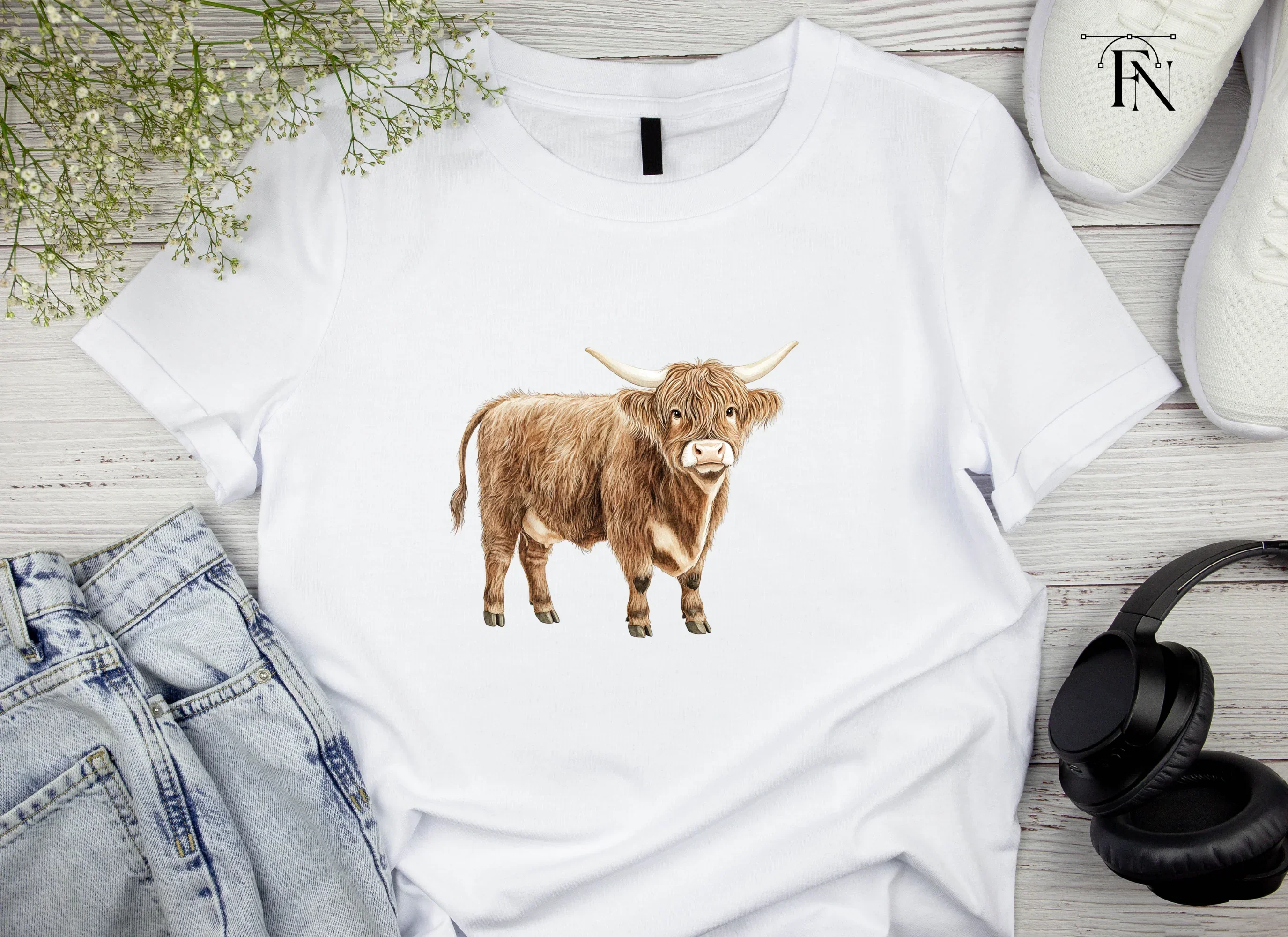 Highland Cow Clipart Bundle - Image 4