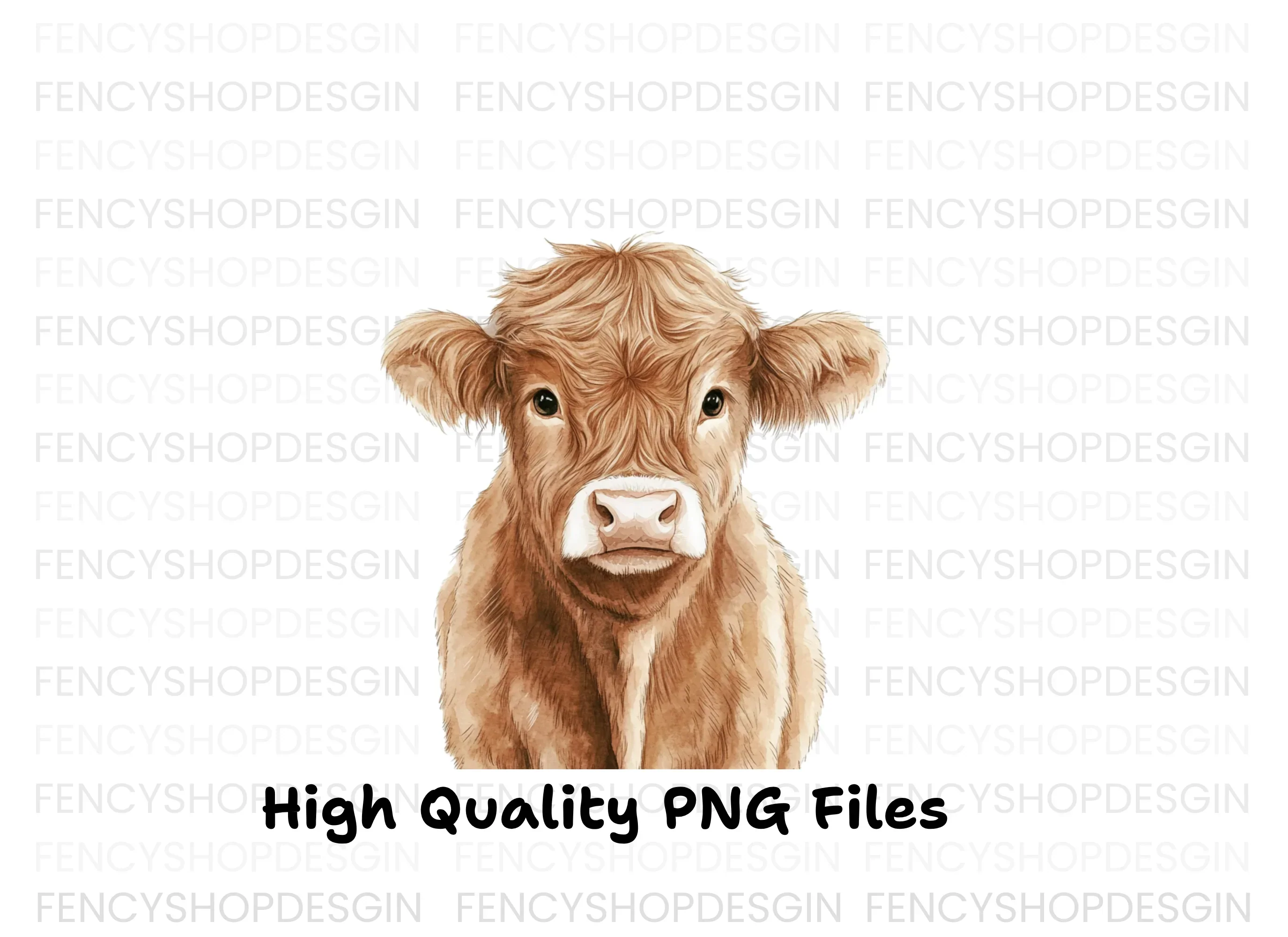 Highland Cow Faces Clipart Bundle - Image 3