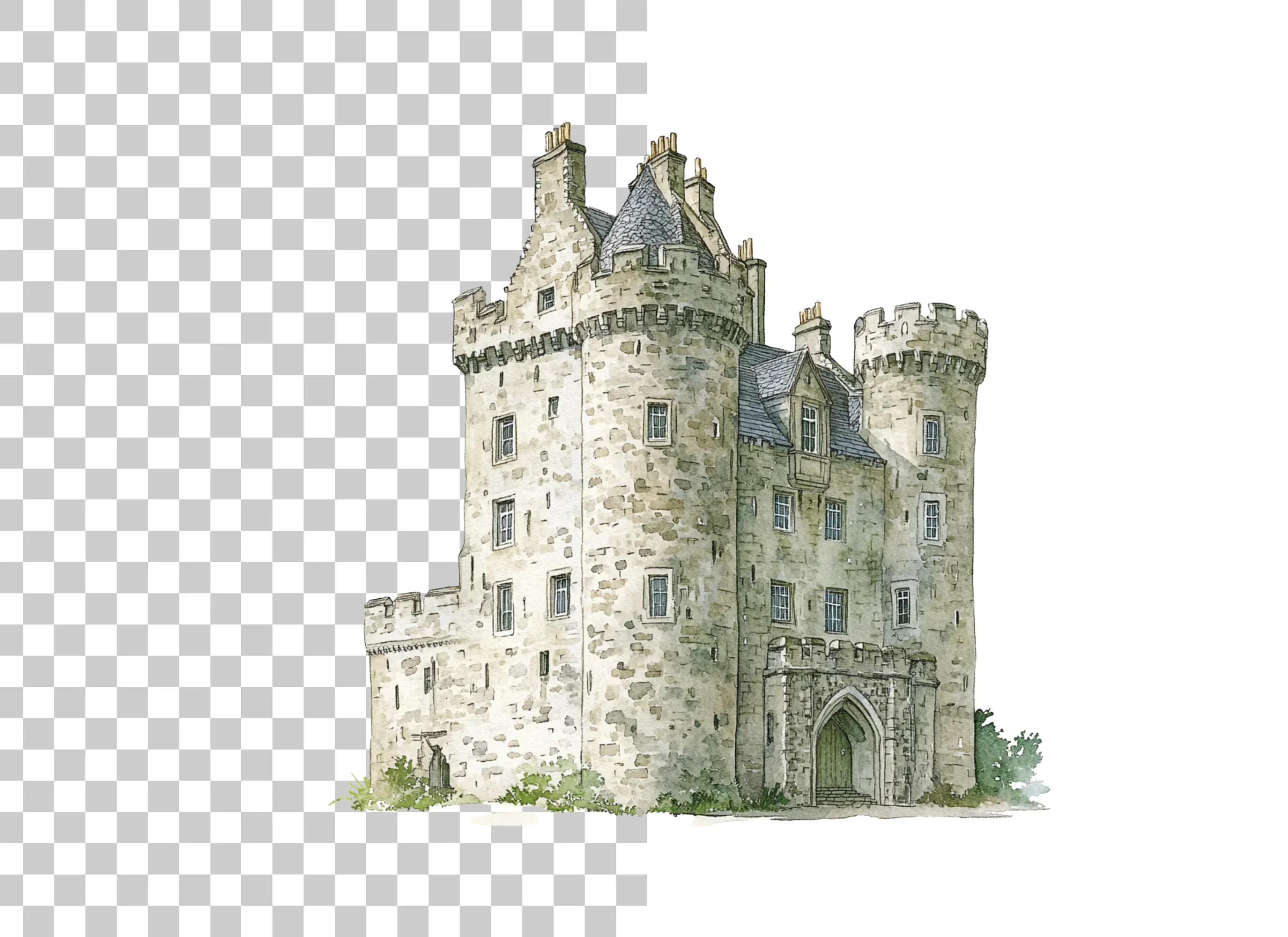 Historic Scottish Castles Clipart Bundle - Image 6