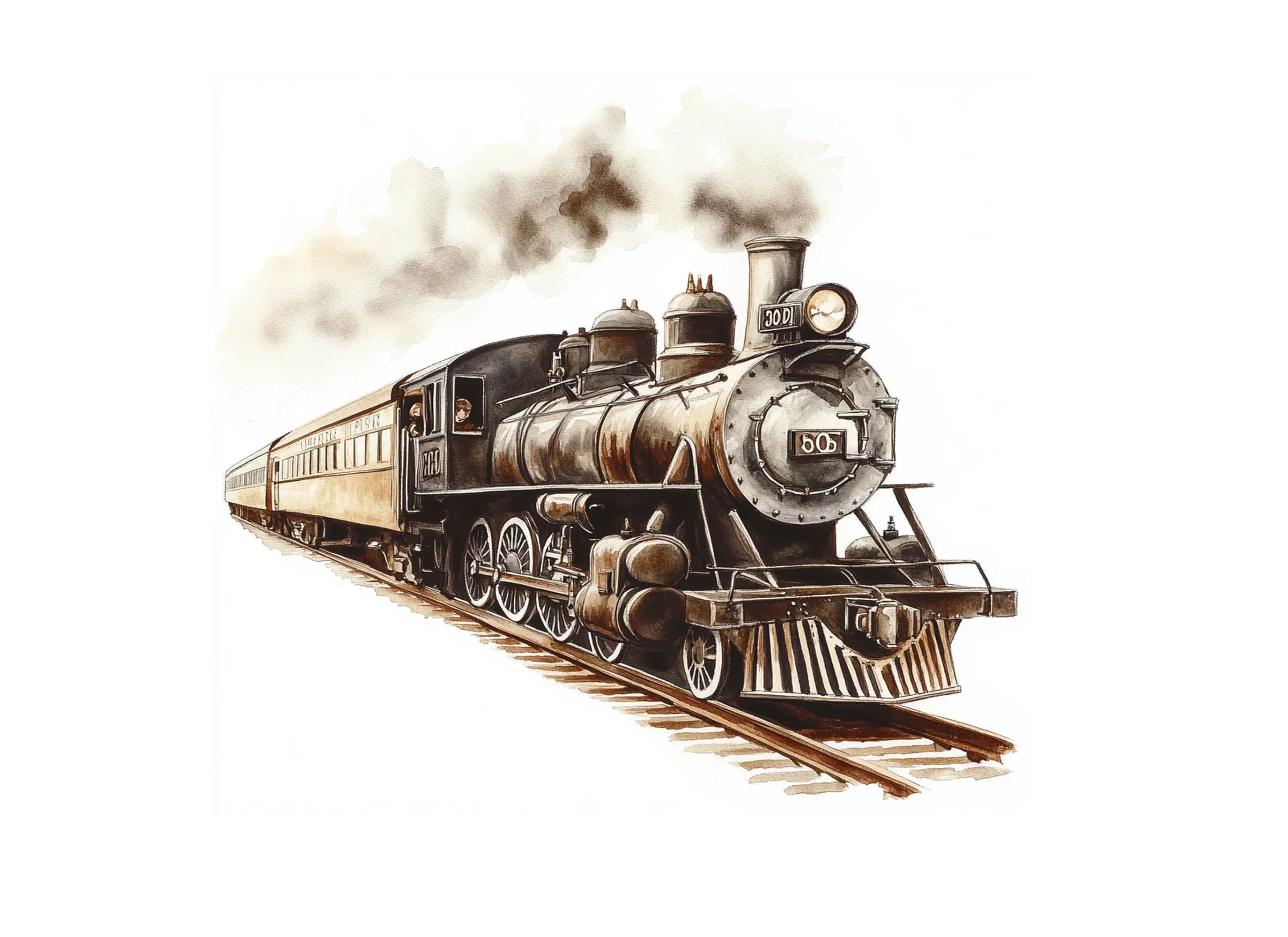 Historic Steam Train Clipart Bundle - Image 2