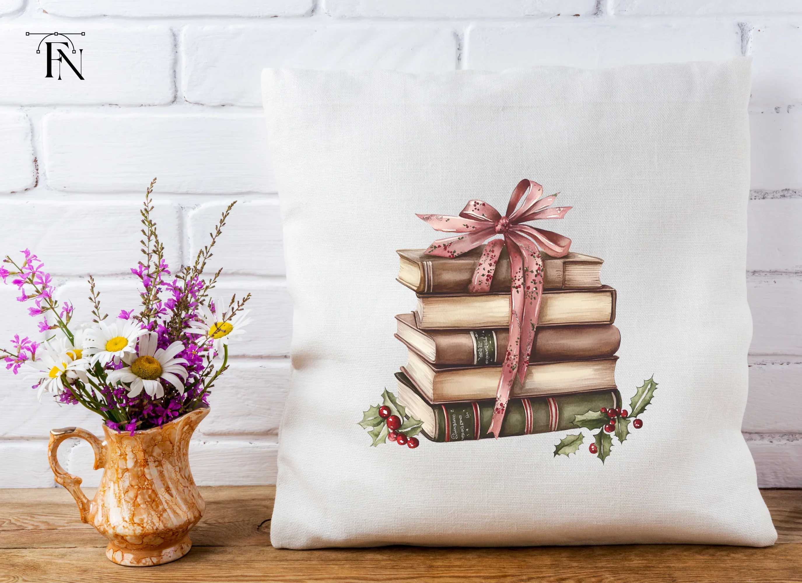 Holiday Book Stacks Clipart Bundle - Image 5