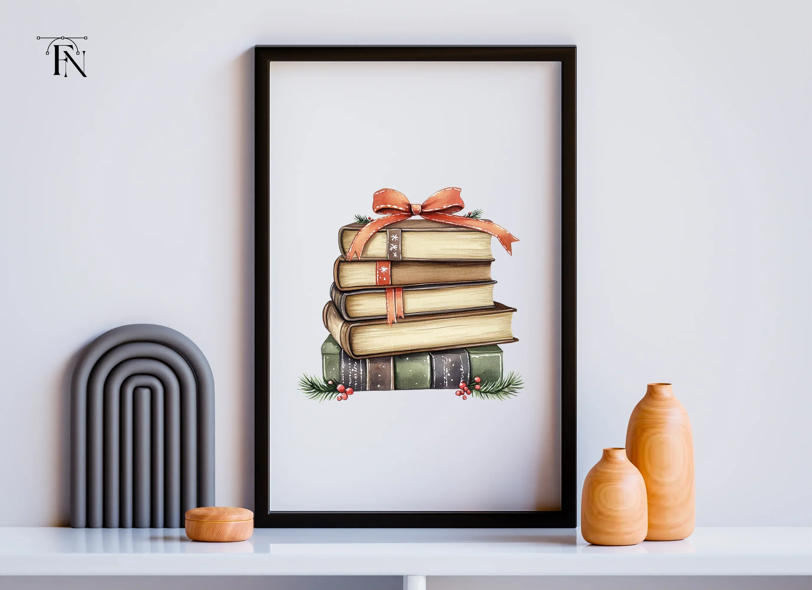 Holiday Book Stacks Clipart Bundle - Image 6
