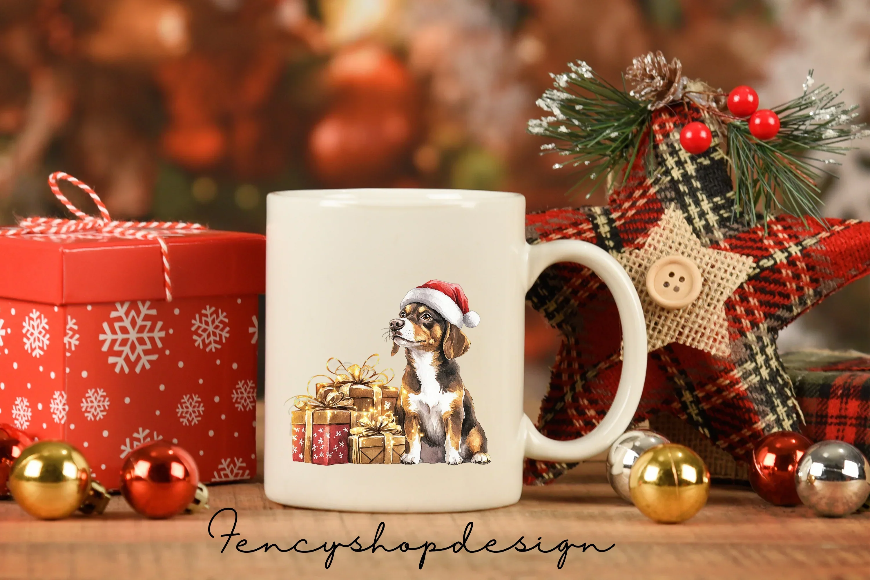 Holiday Dogs Gifts Clipart Bundle - Image 4