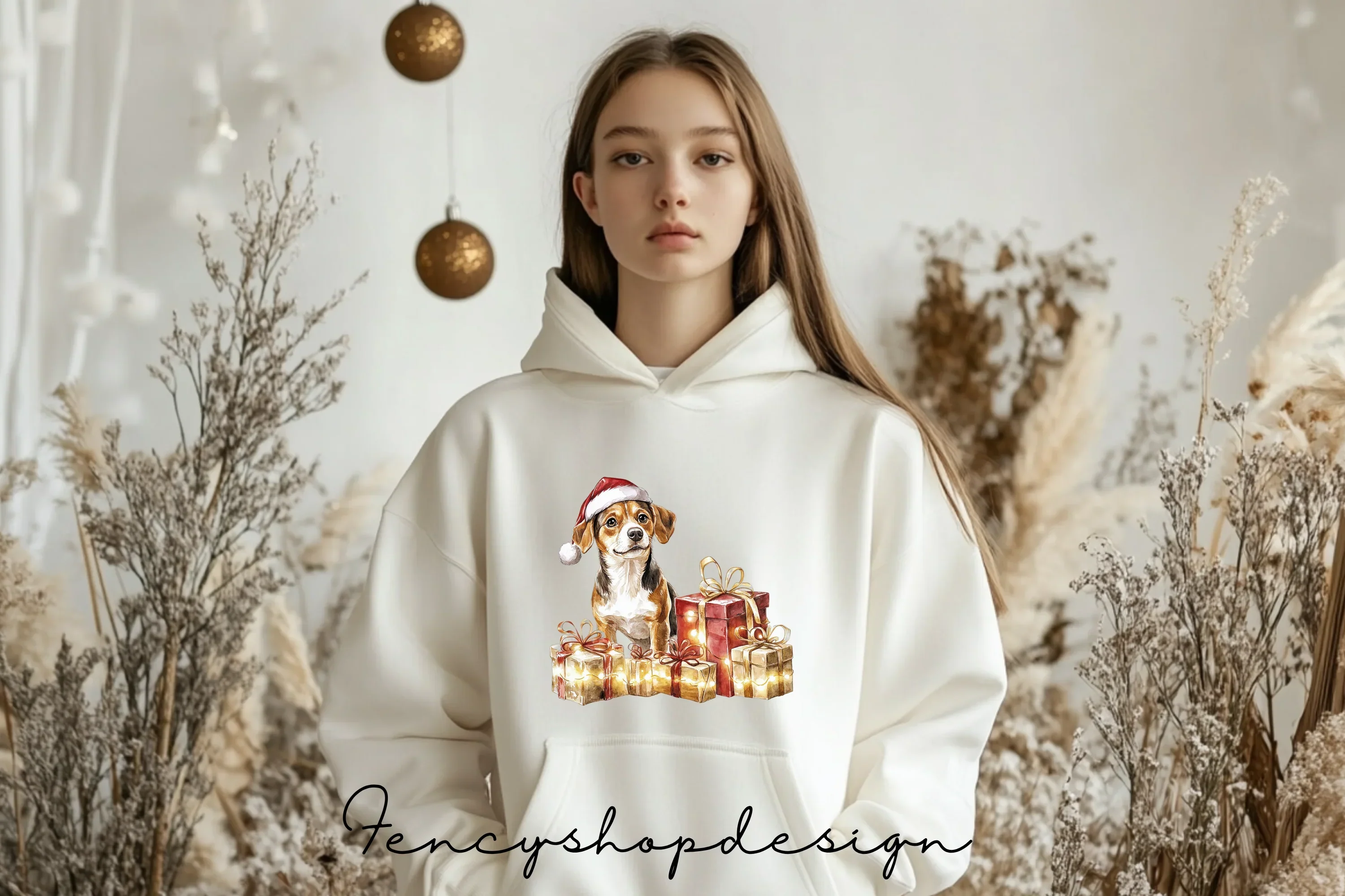 Holiday Dogs Gifts Clipart Bundle - Image 5