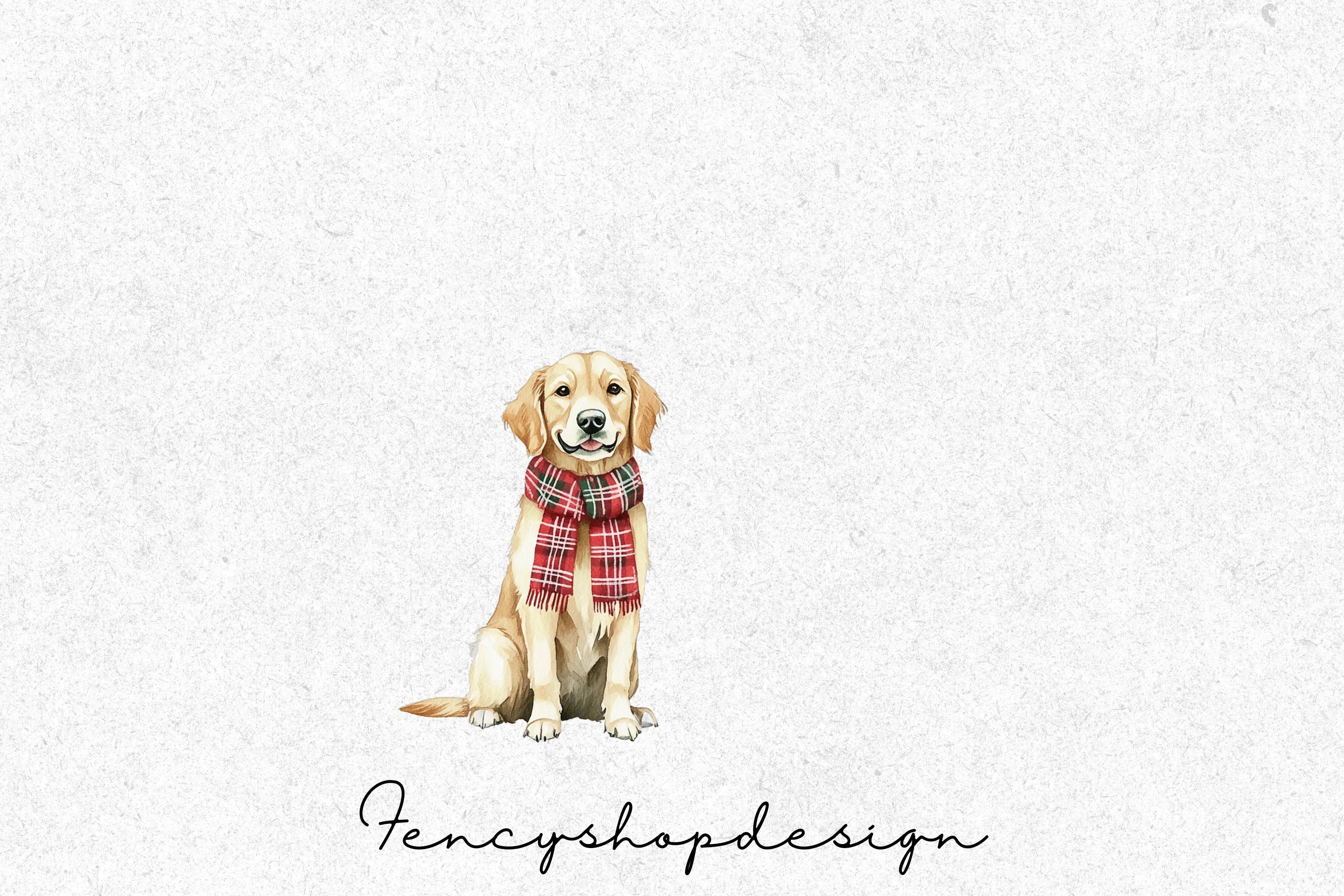 Holiday Dogs Gifts Clipart Bundle - Image 7