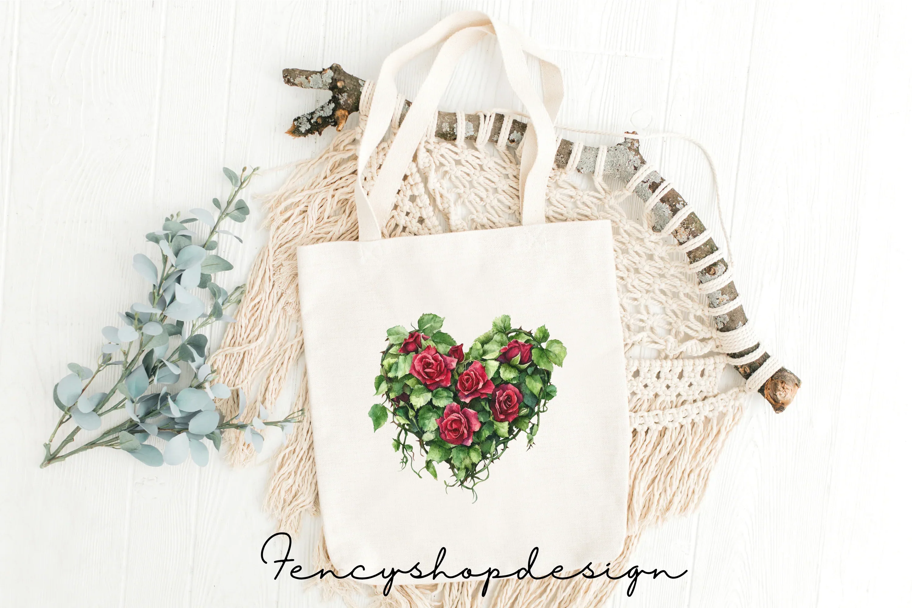 Holiday Elf Floral Hearts Adventure Bags Clipart Bundle - Image 3
