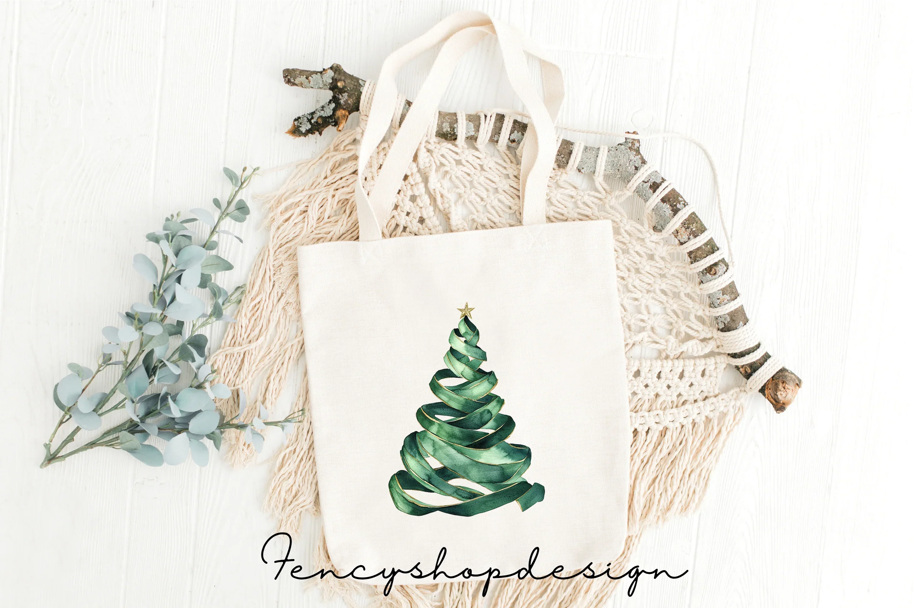Holiday Evergreen Tree Clipart Bundle - Image 2