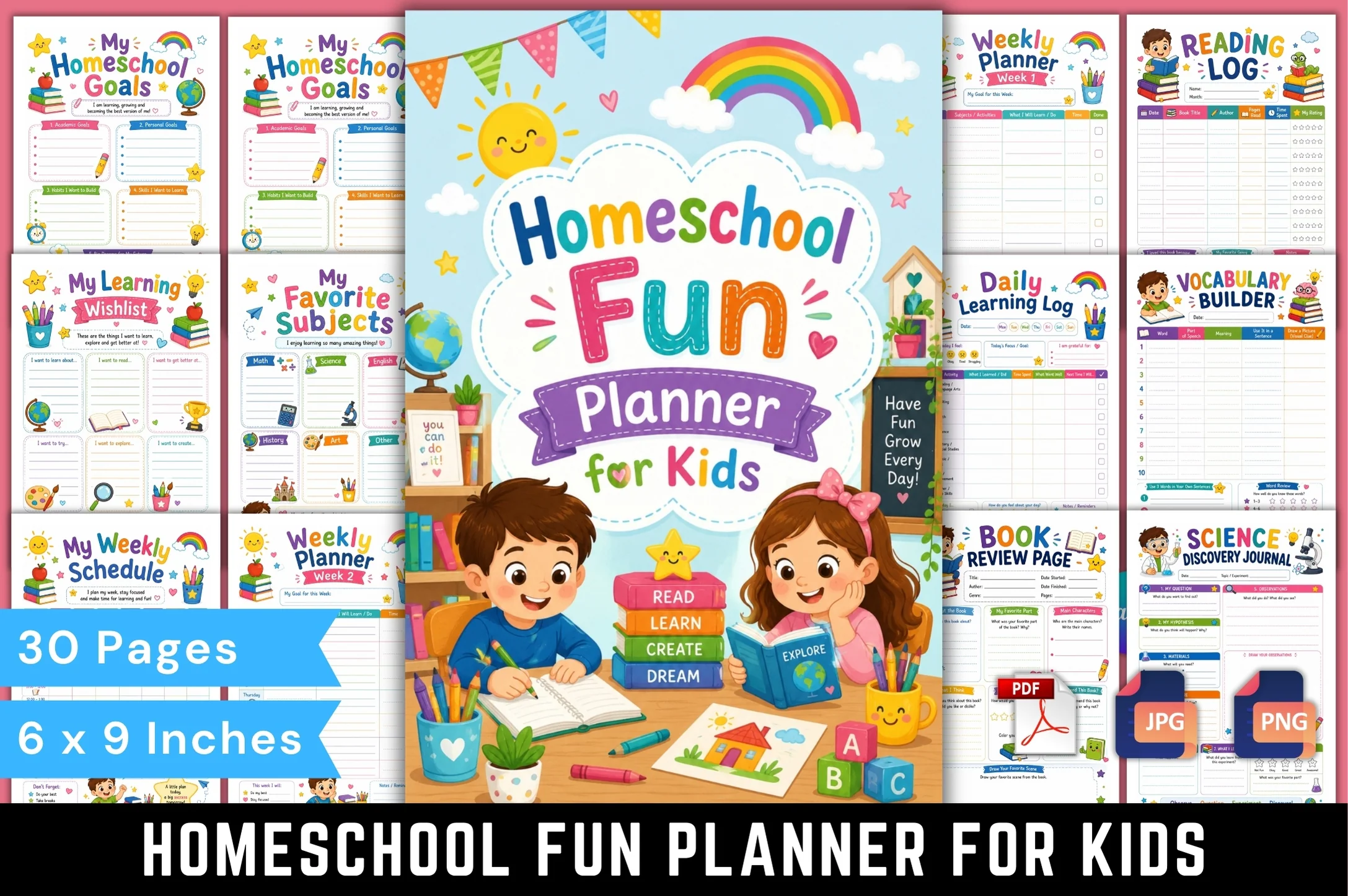 Homeschool Fun For Kids Planner