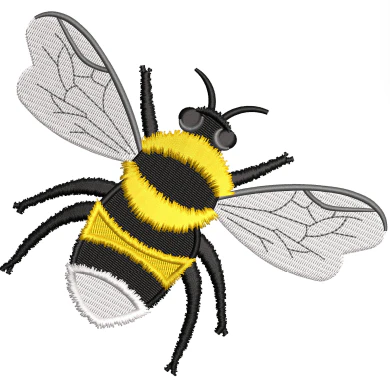Honey Bee Embroidery Design