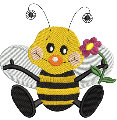 Honey Bee Embroidery Design