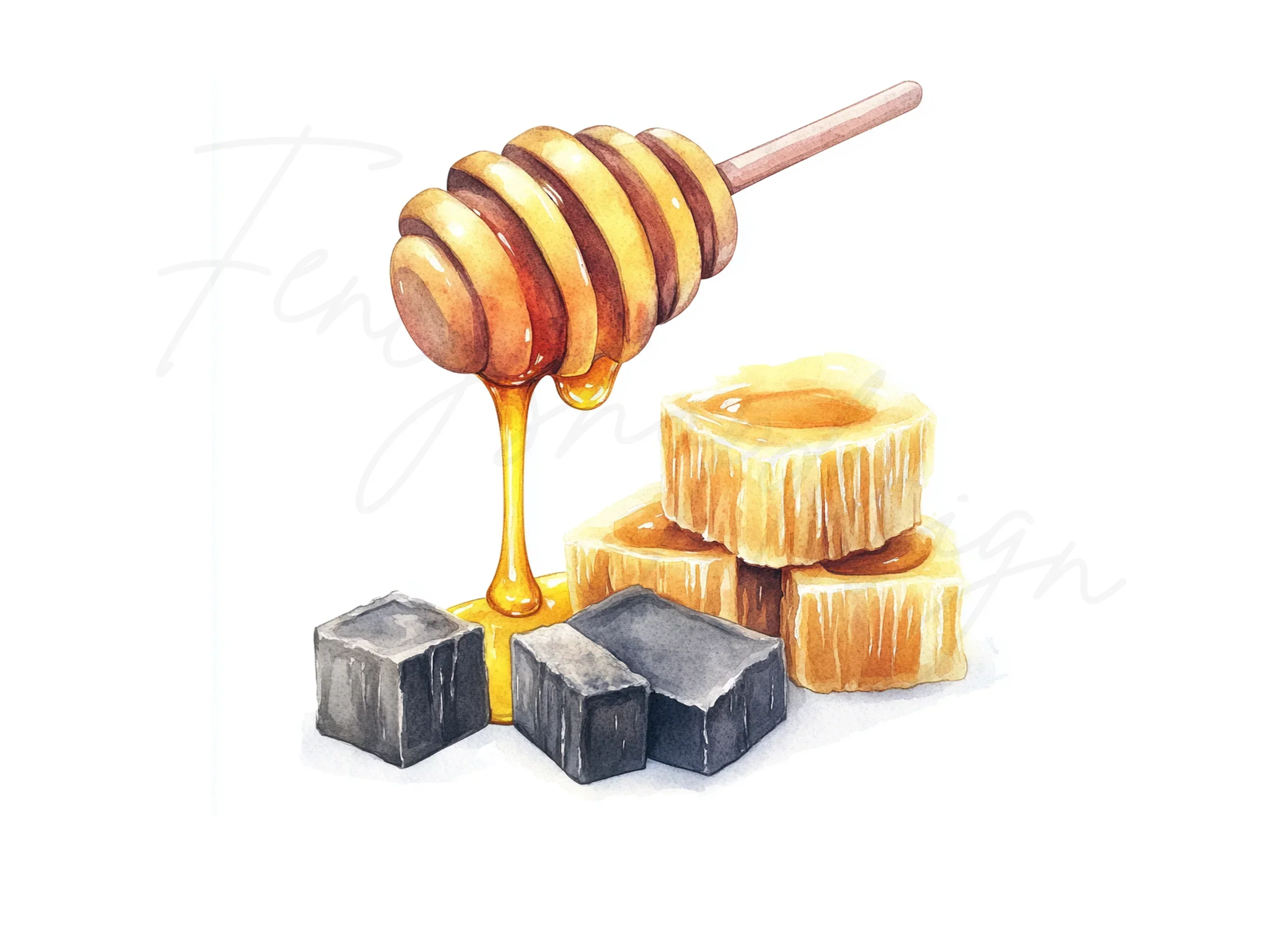 Honey Dipper Comb Clipart Bundle - Image 3