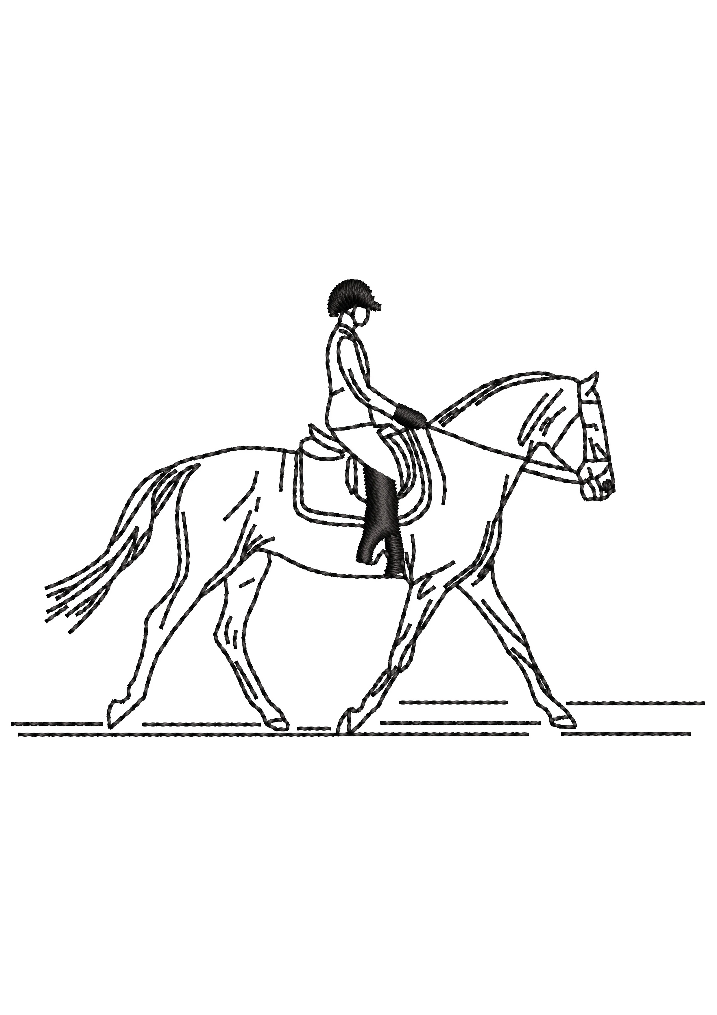 Horse Journey Embroidery Design
