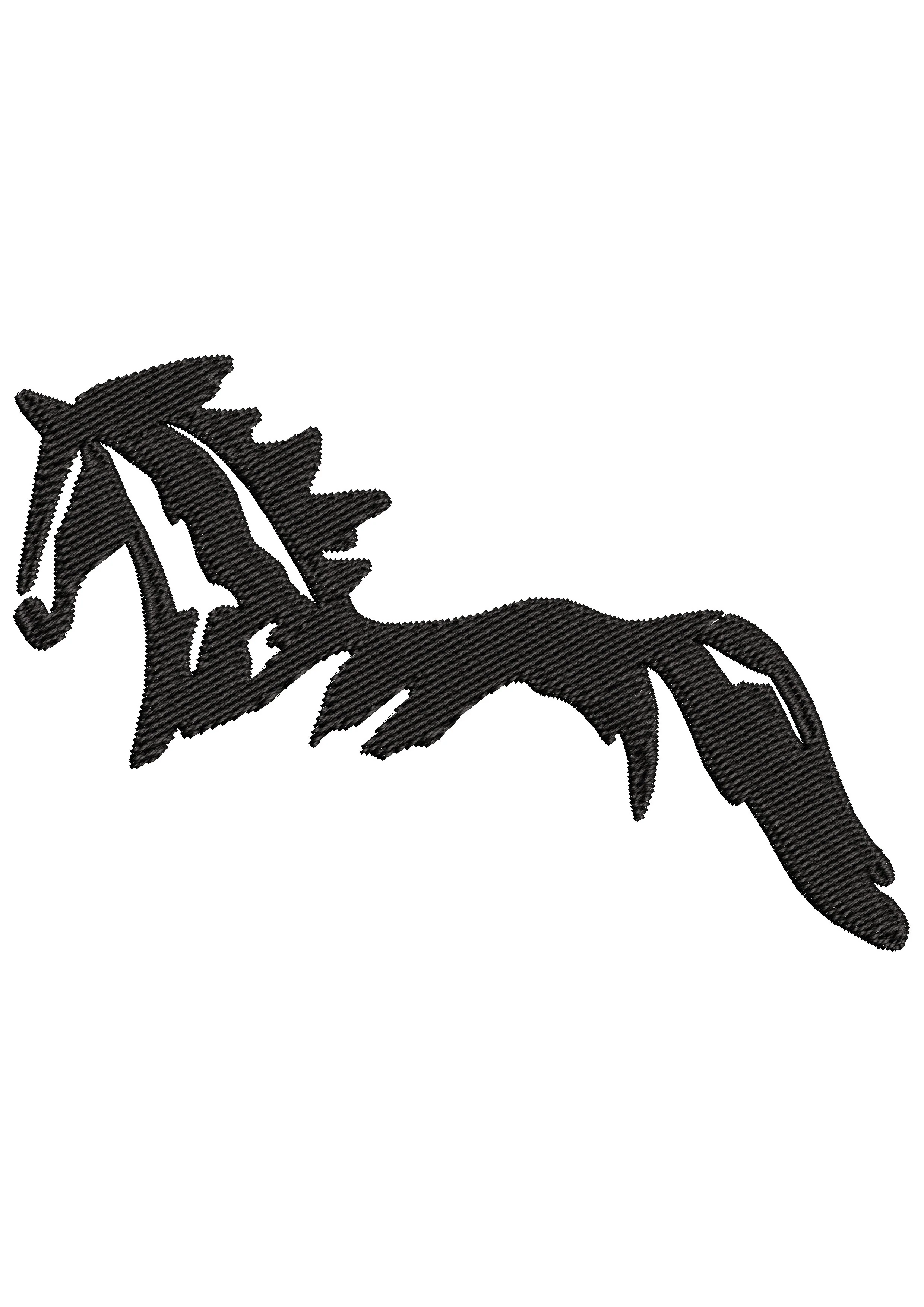 Horse Sketch Embroidery Design
