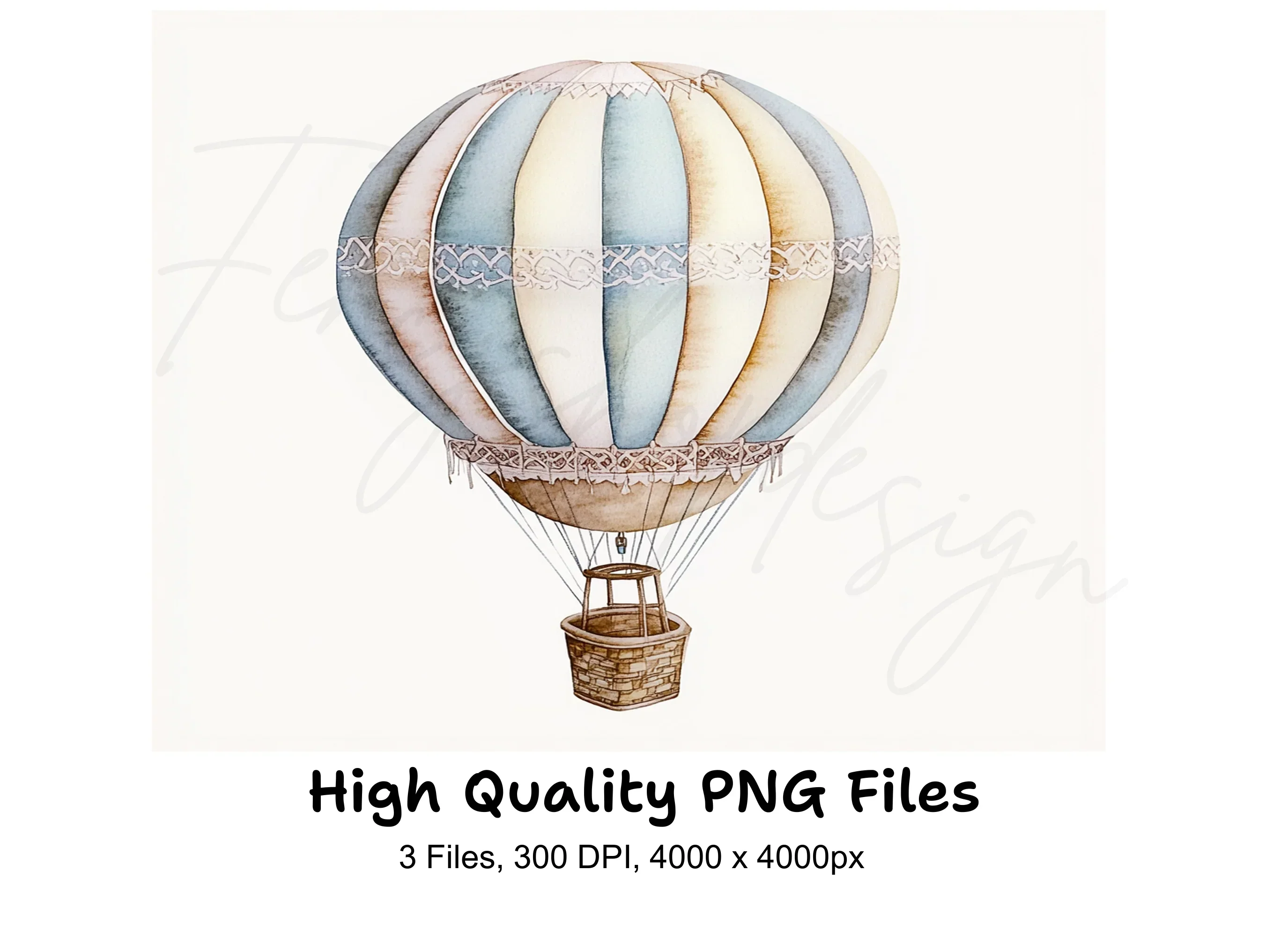 Hot Air Balloon Clipart Bundle