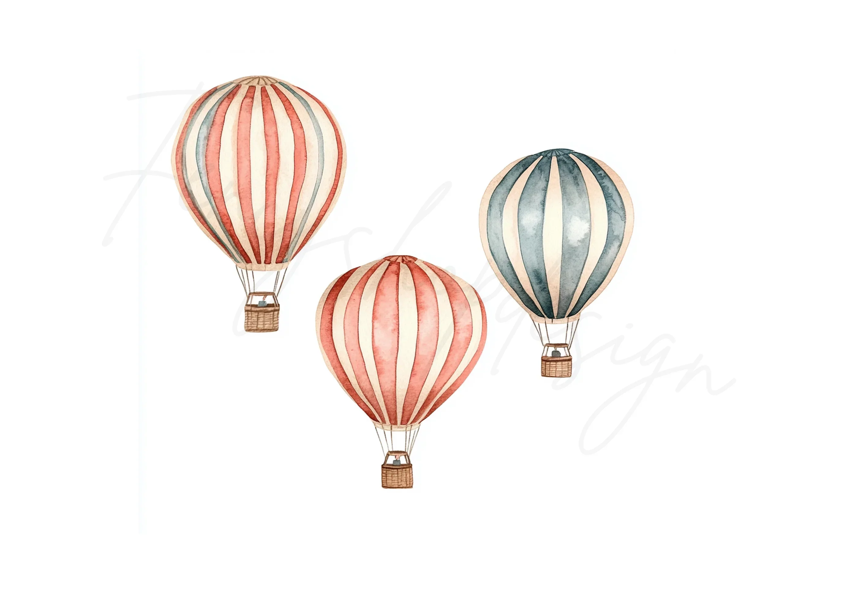 Hot Air Balloon Clipart Bundle - Image 3
