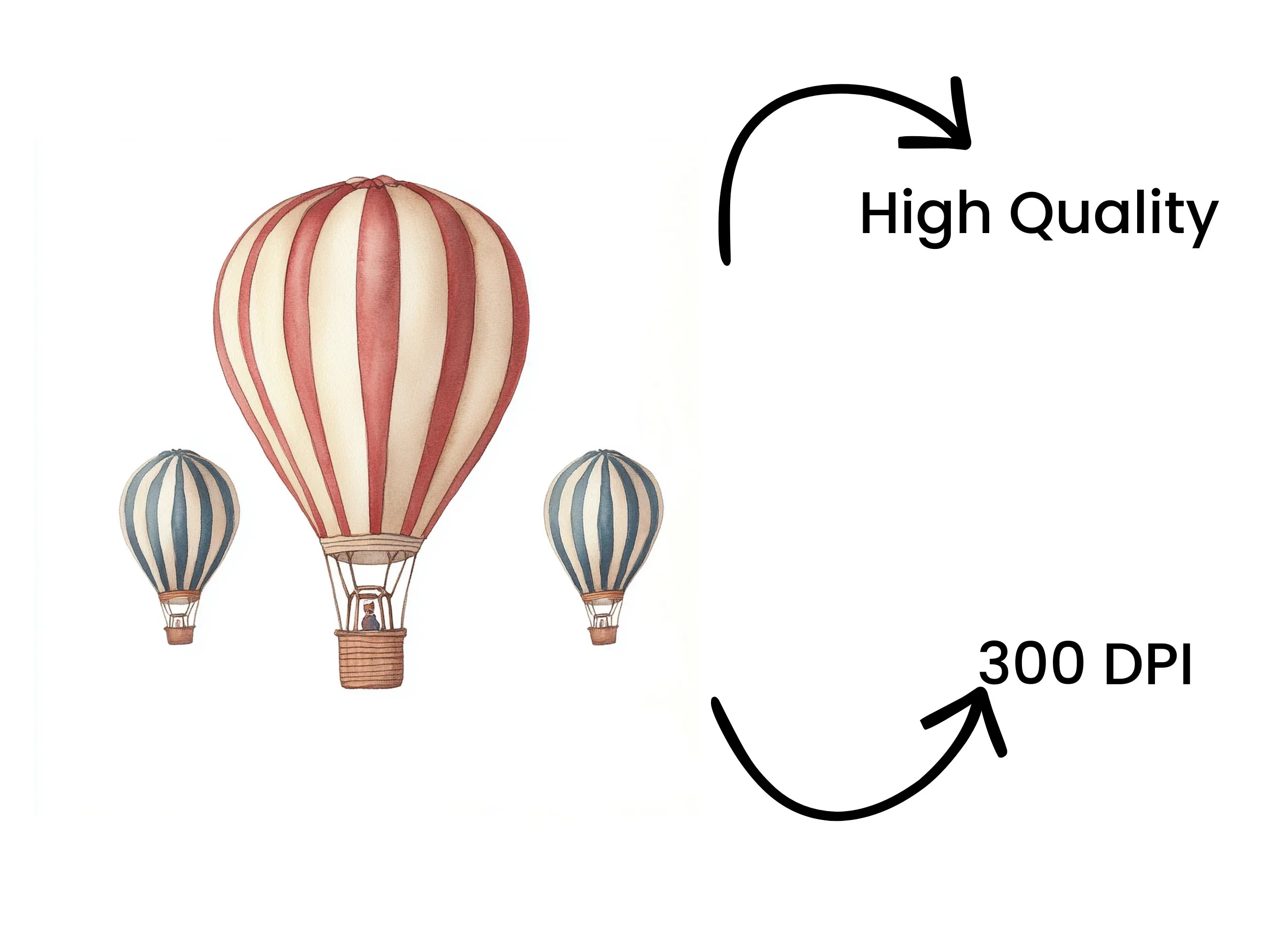 Hot Air Balloon Clipart Bundle - Image 4