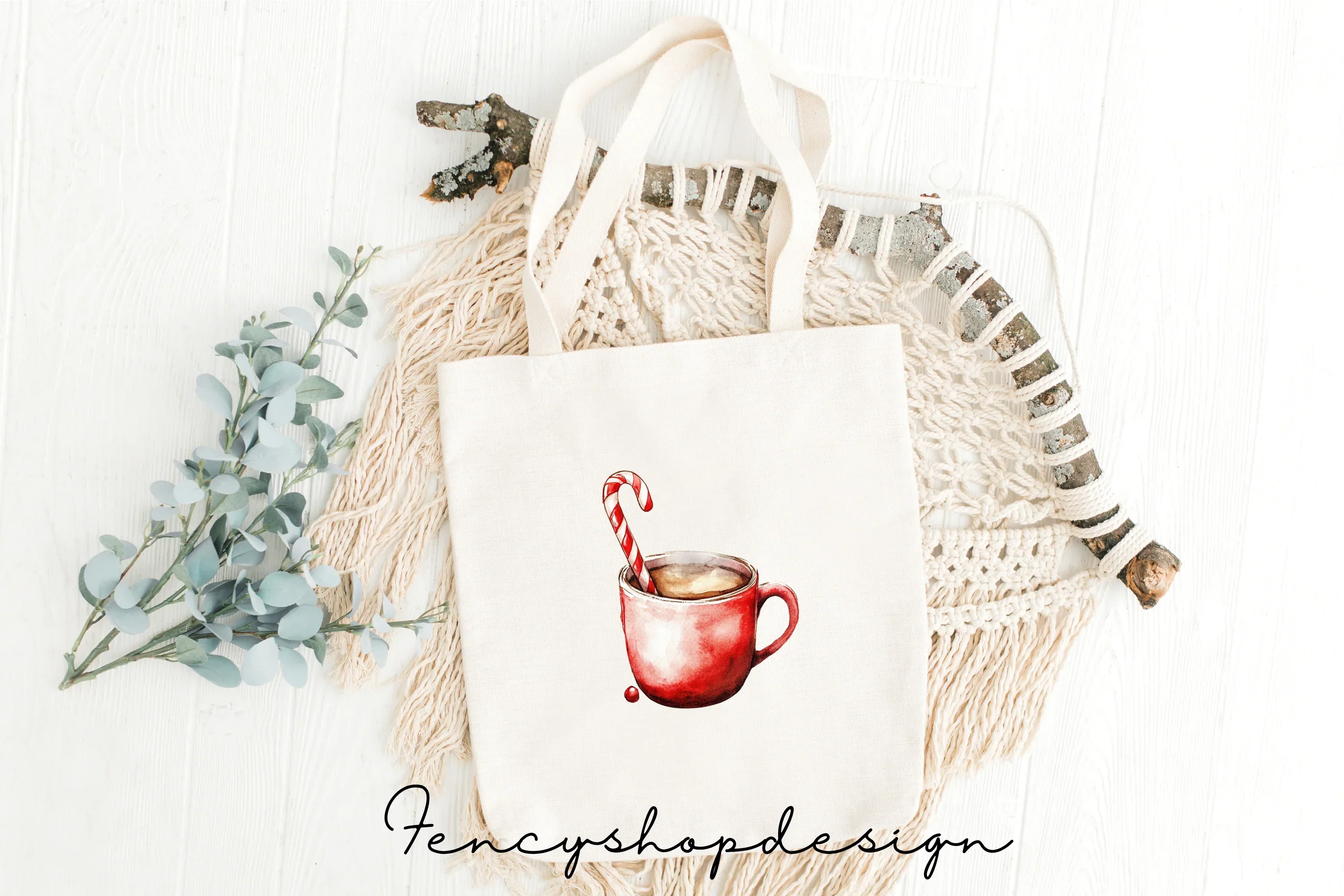 Hot Chocolate Mugs with Lights Clipart Bundle - Image 8