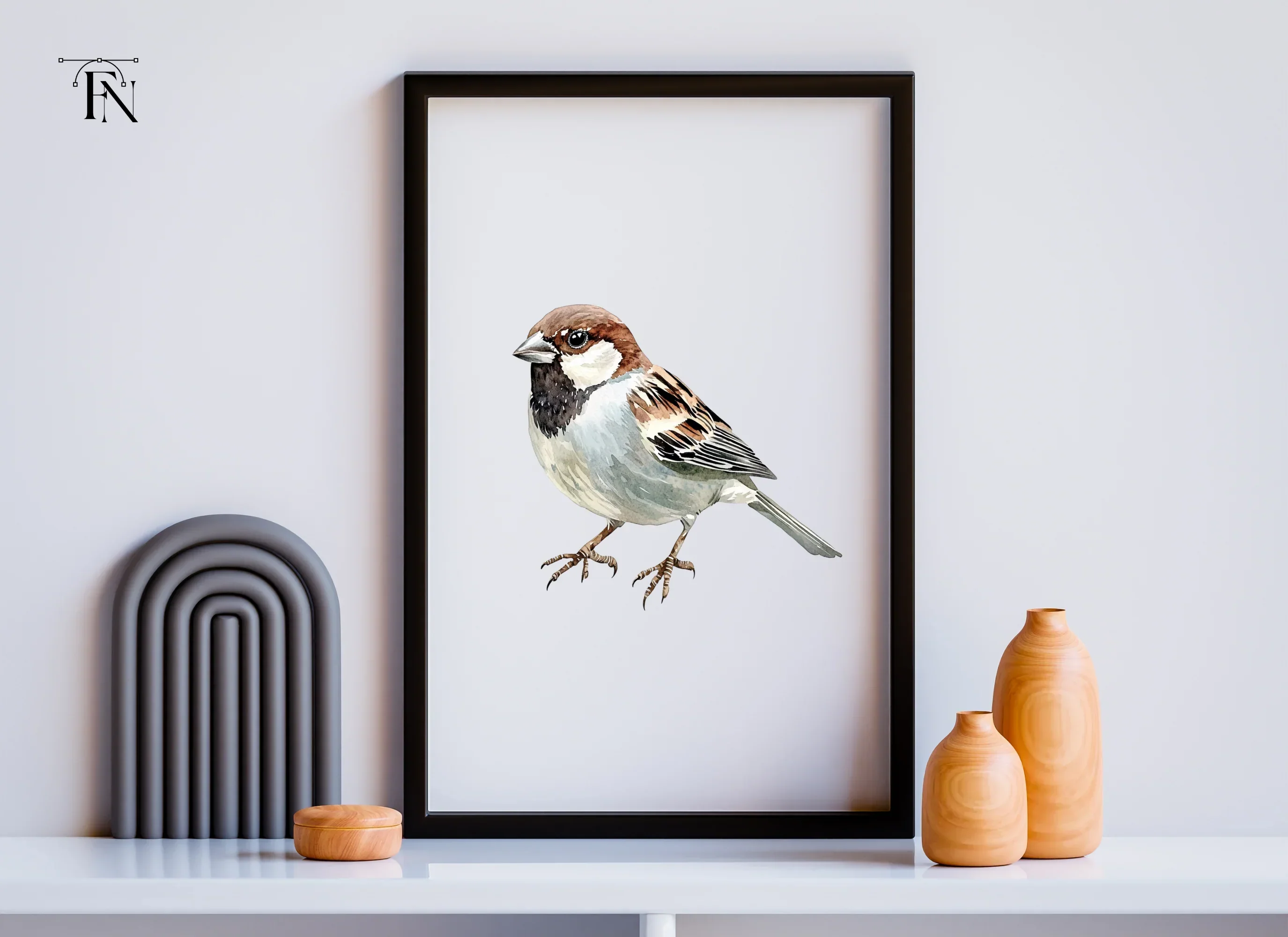 House Sparrow Bird Clipart Bundle - Image 5