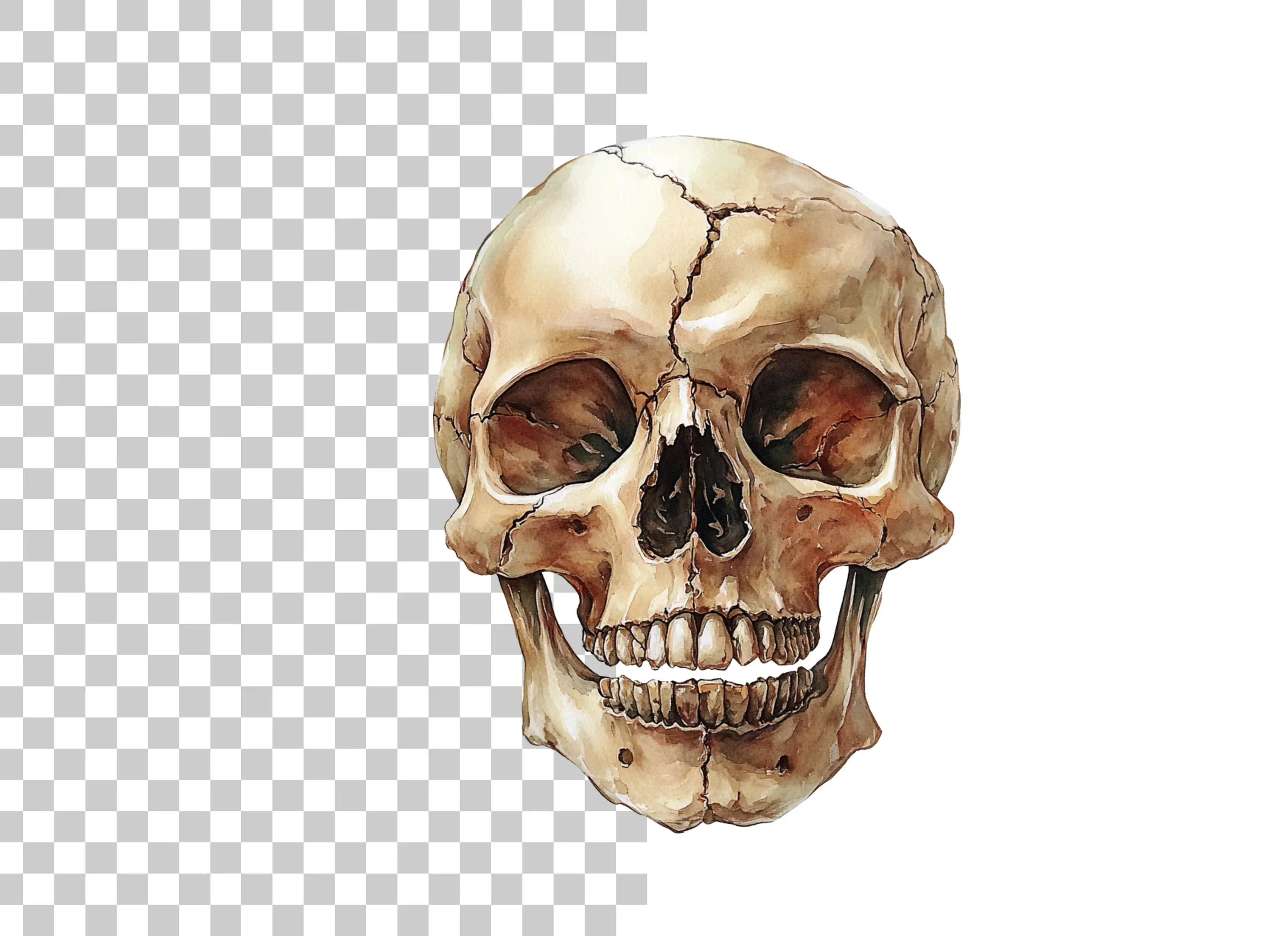 Human Skull Clipart Bundle - Image 2