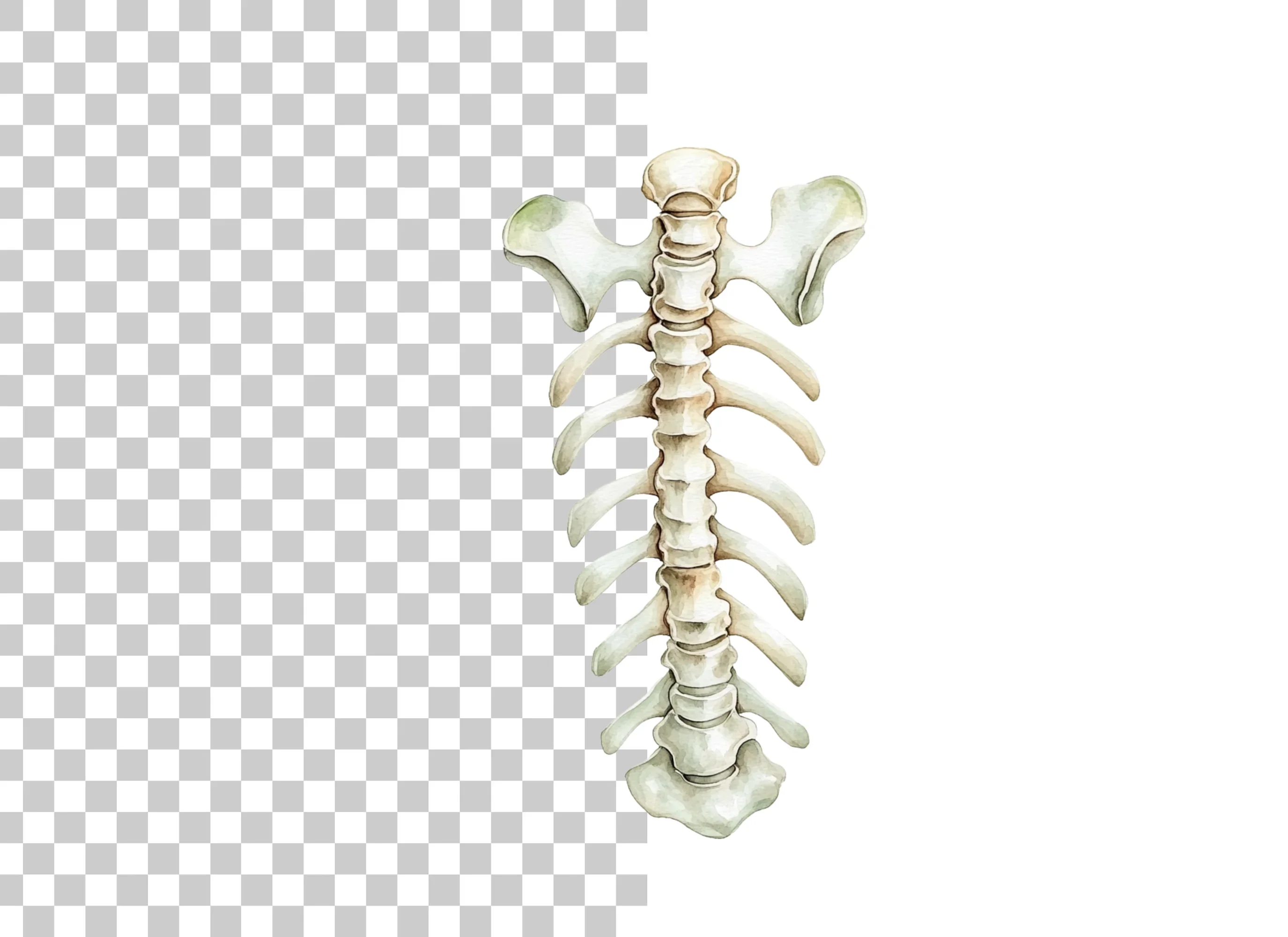 Human Spine and Ribs Clipart Bundle - Image 2