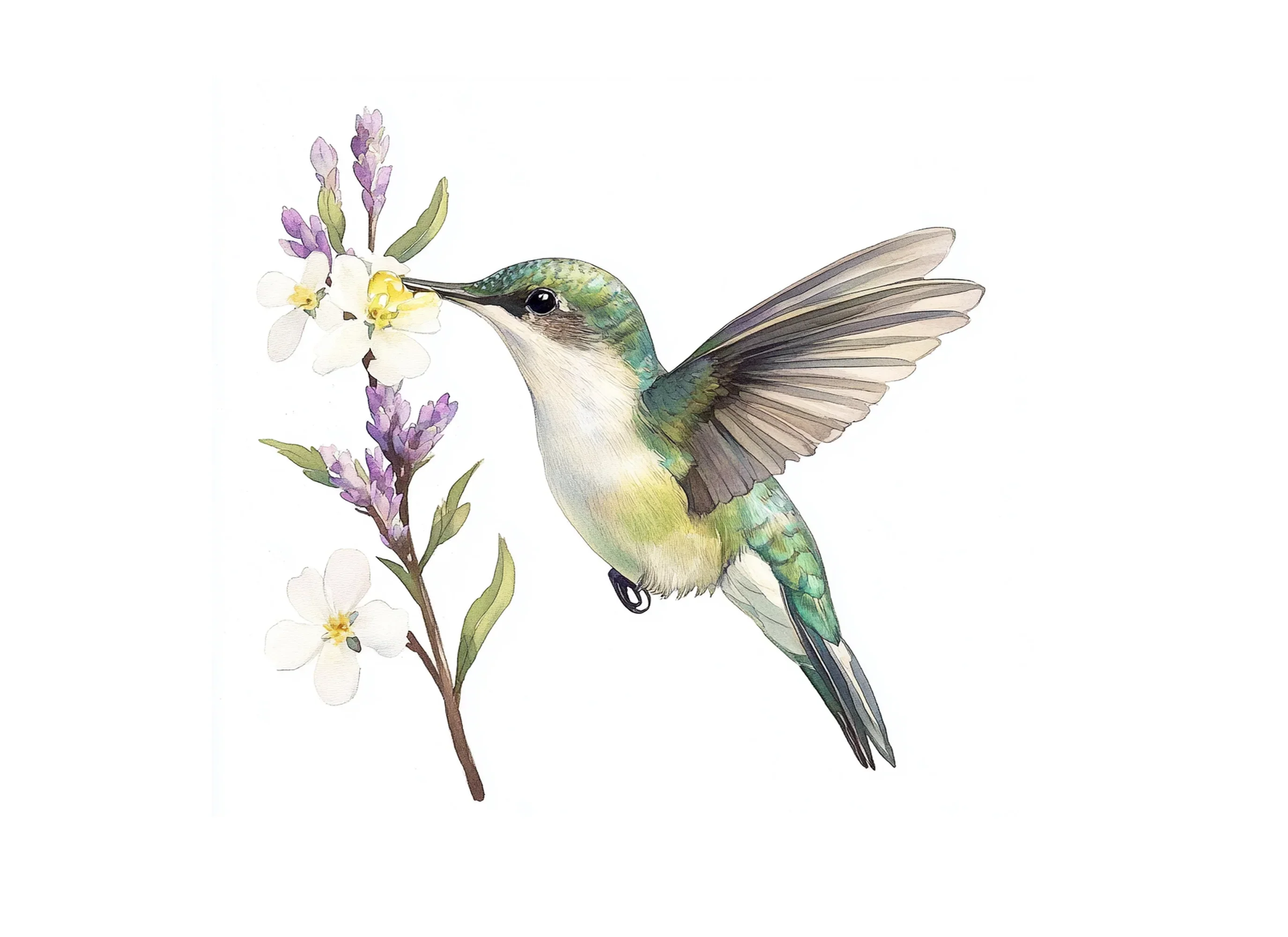Hummingbird and Blossom Clipart Bundle - Image 2