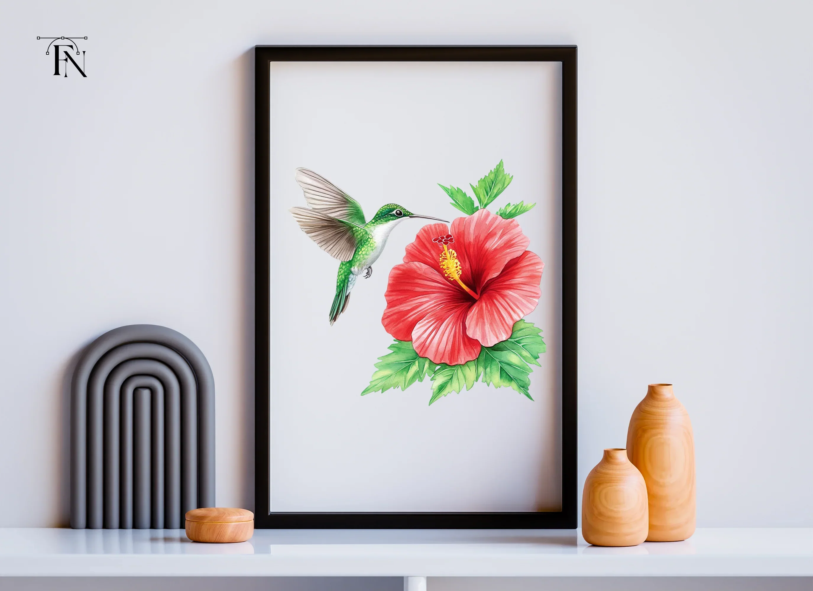 Hummingbird and Hibiscus Clipart Bundle - Image 6